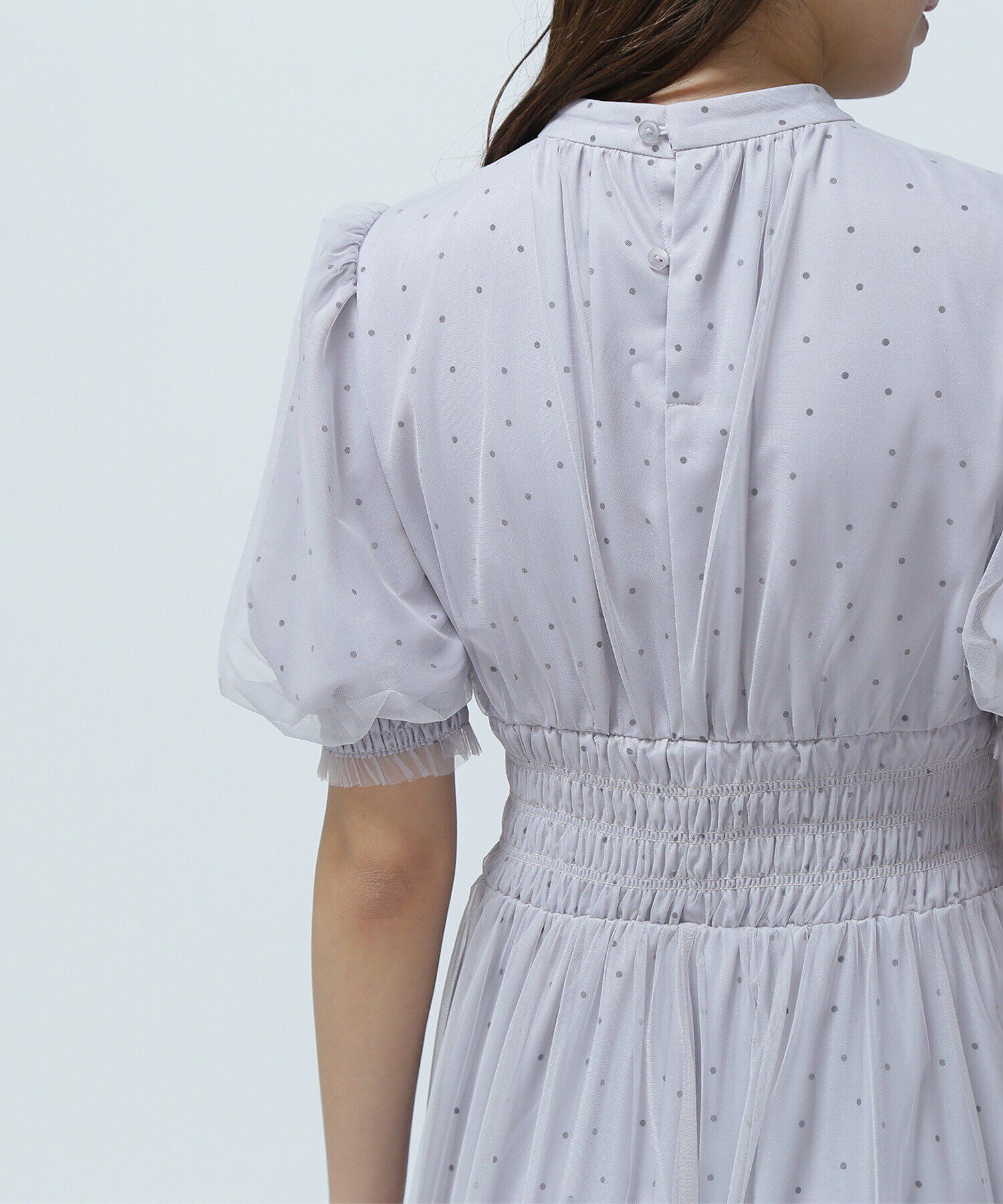  「ドットチュールレイヤードワンピース」|ワンピース|