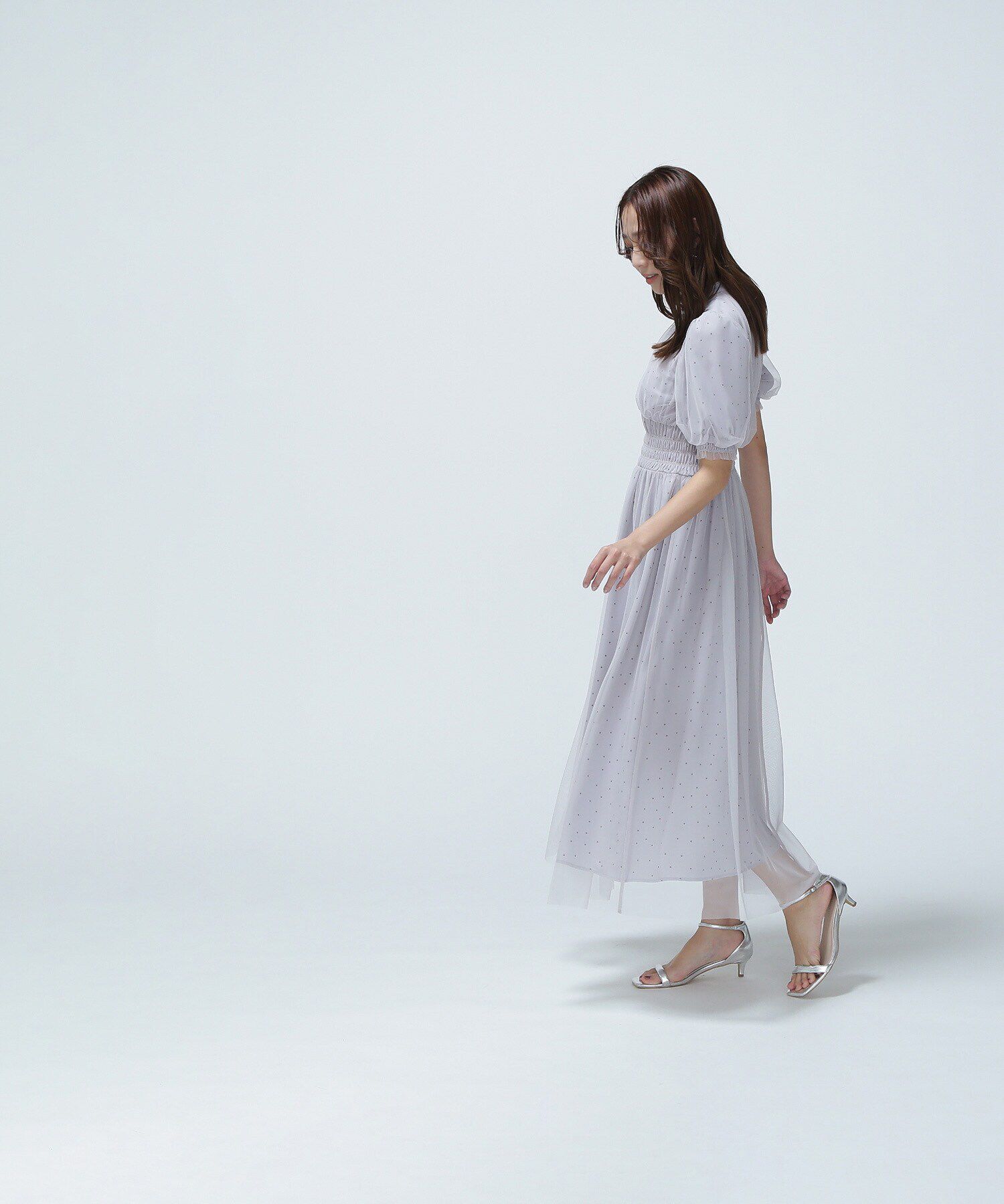  「ドットチュールレイヤードワンピース」|ワンピース|