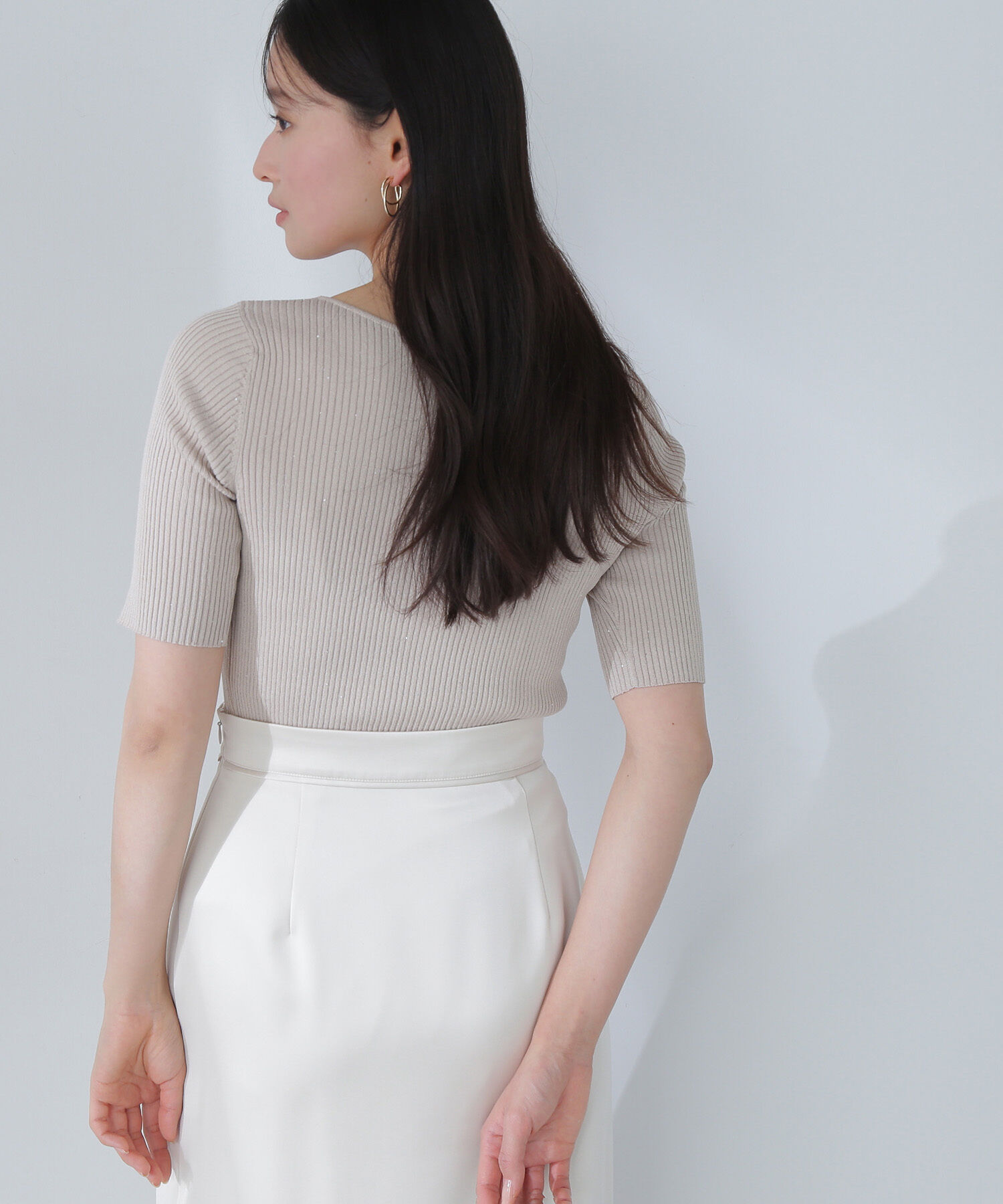  「スパンコールリブニット」|ニット・セーター|