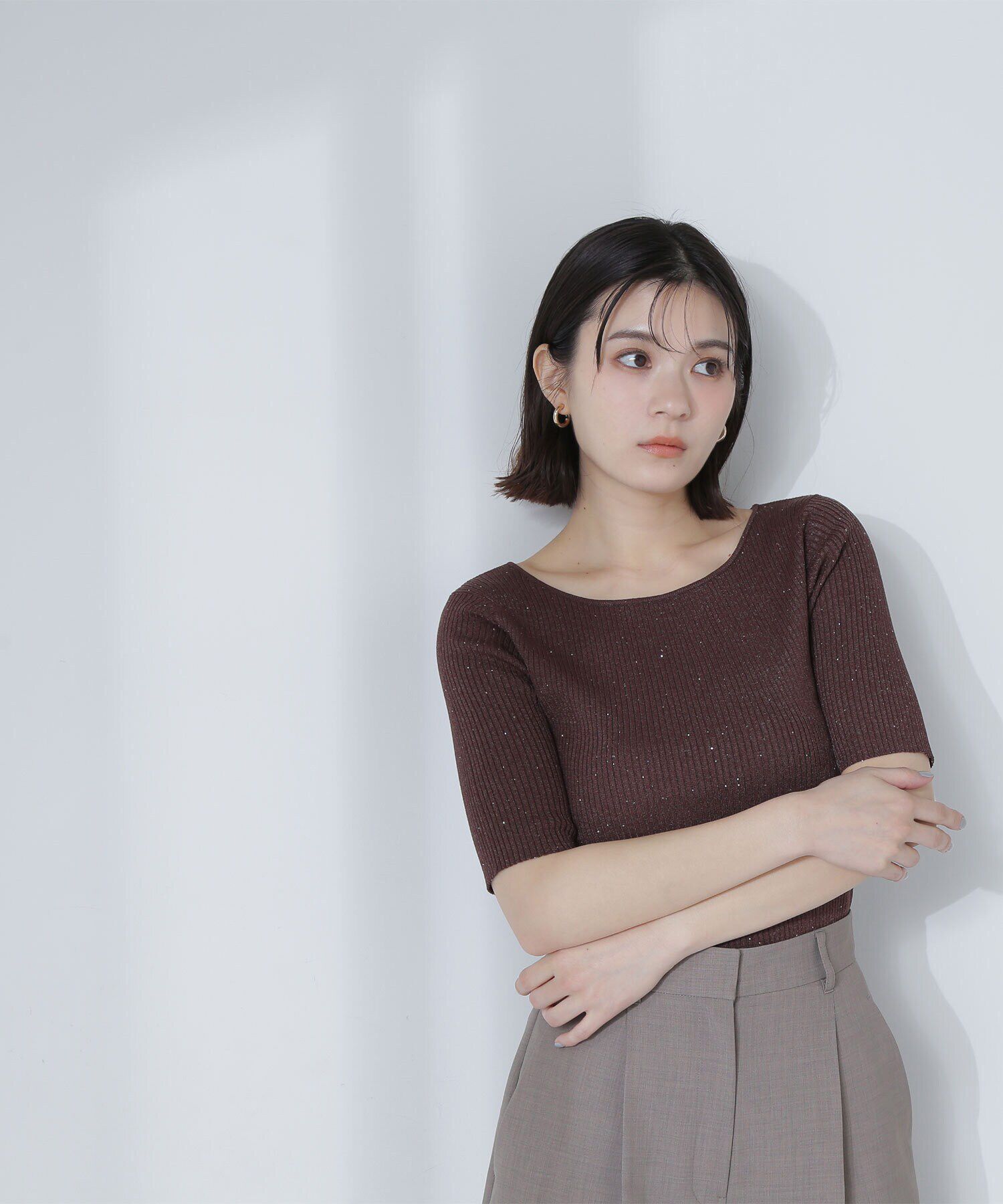  「スパンコールリブニット」|ニット・セーター|