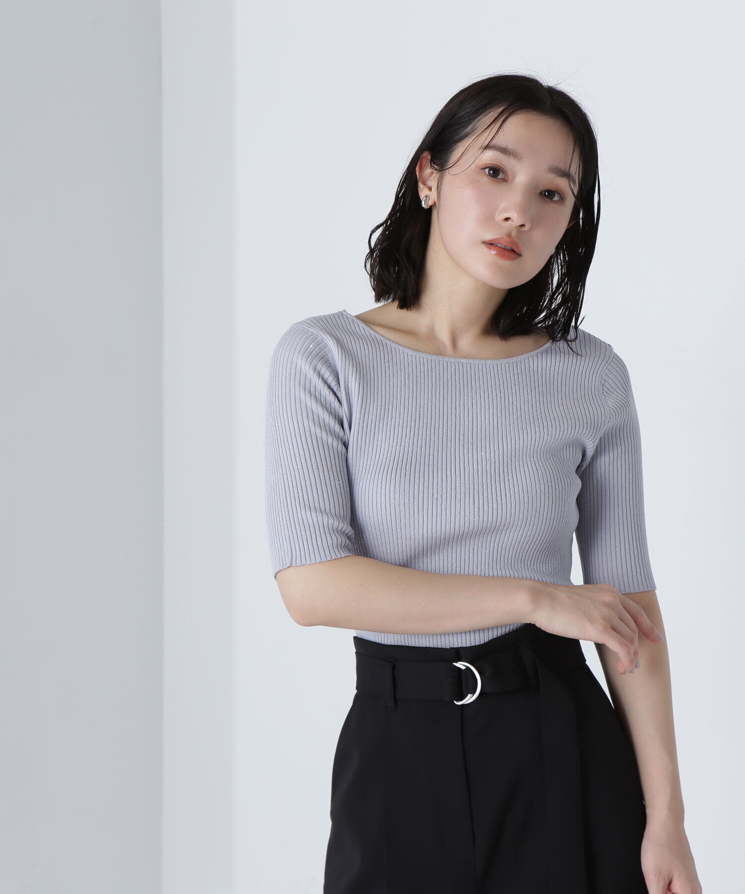  「スパンコールリブニット」|ニット・セーター|