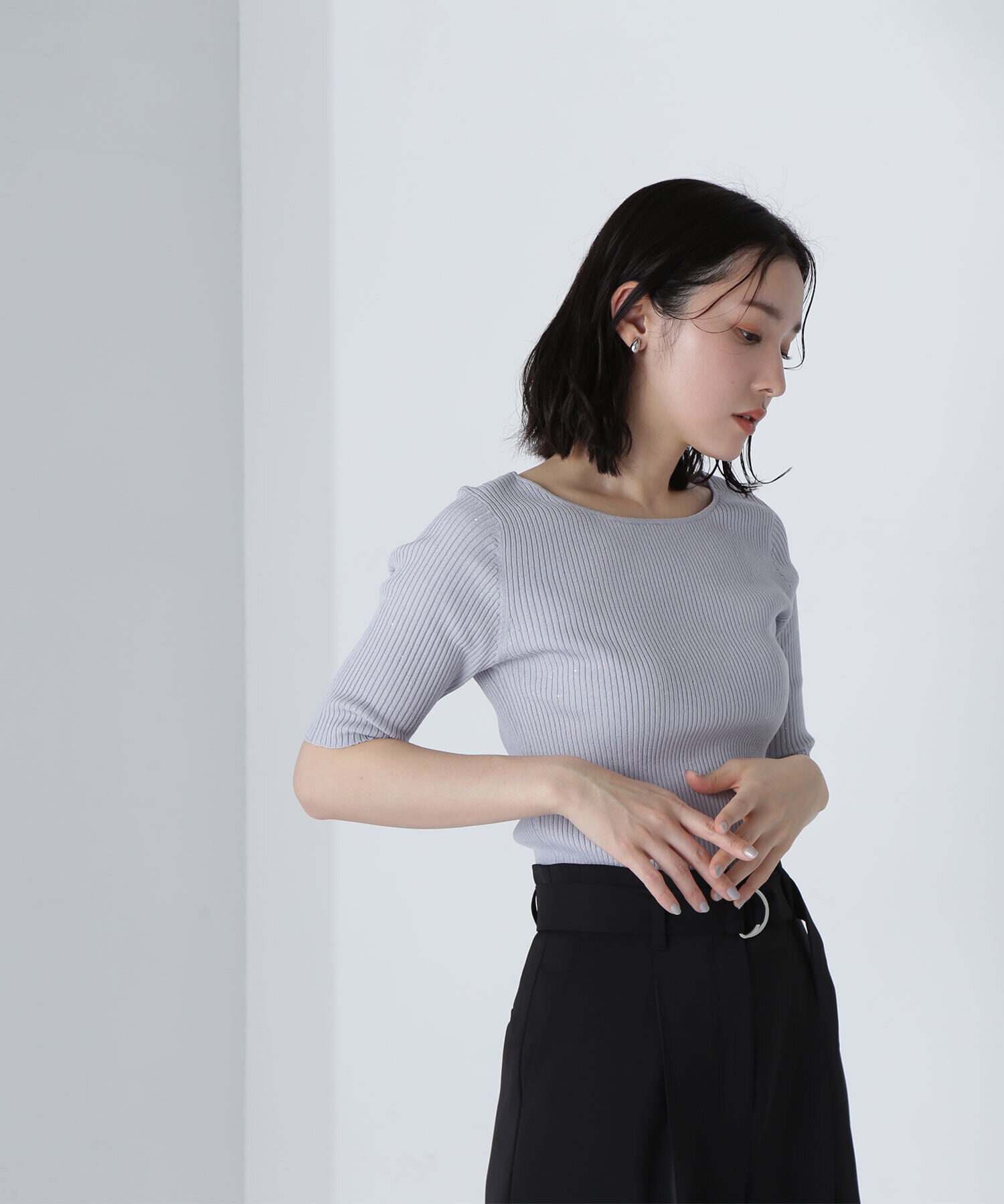  「スパンコールリブニット」|ニット・セーター|