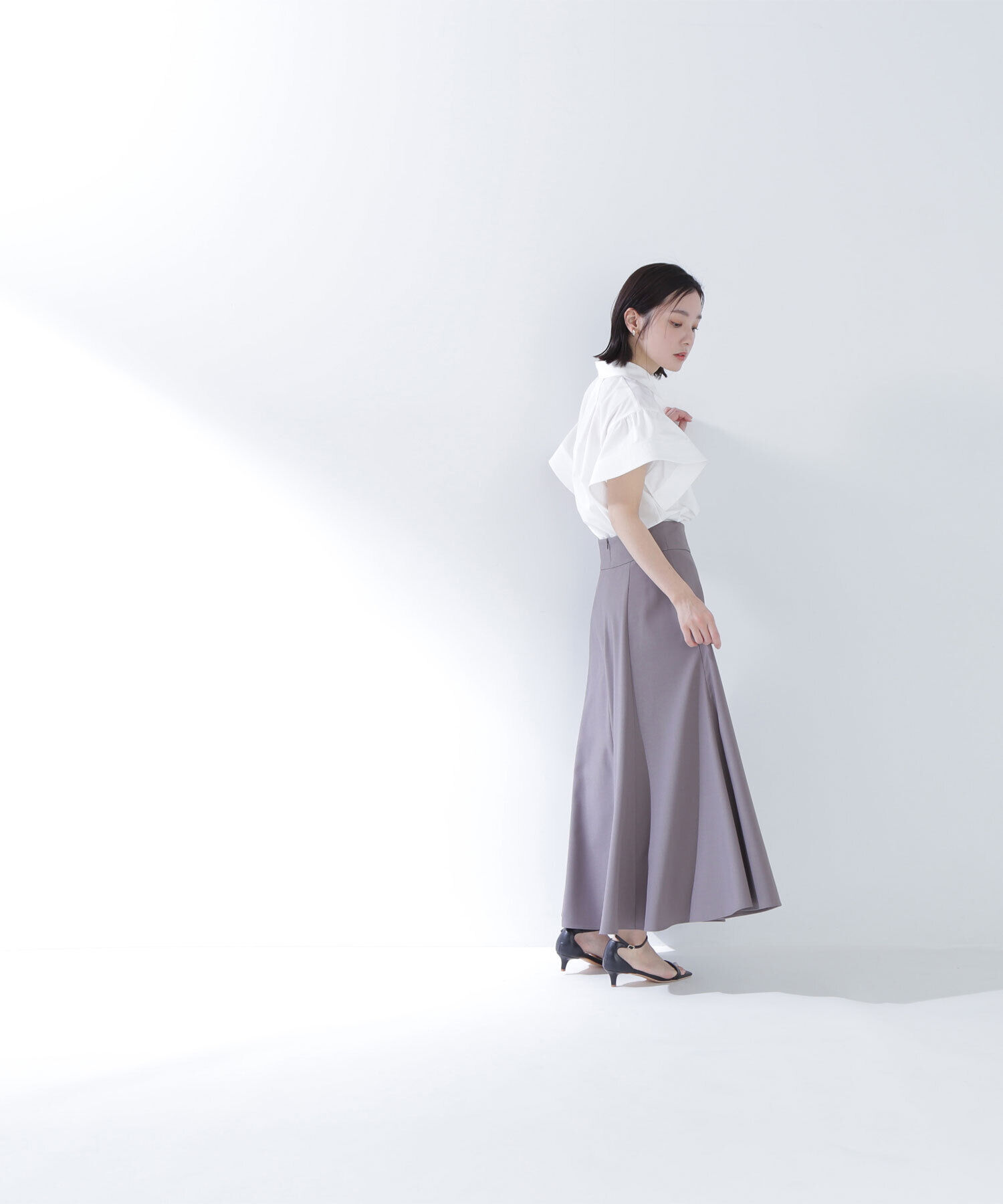  「ステッチフリルスリーブシャツ」|シャツ・ブラウス|