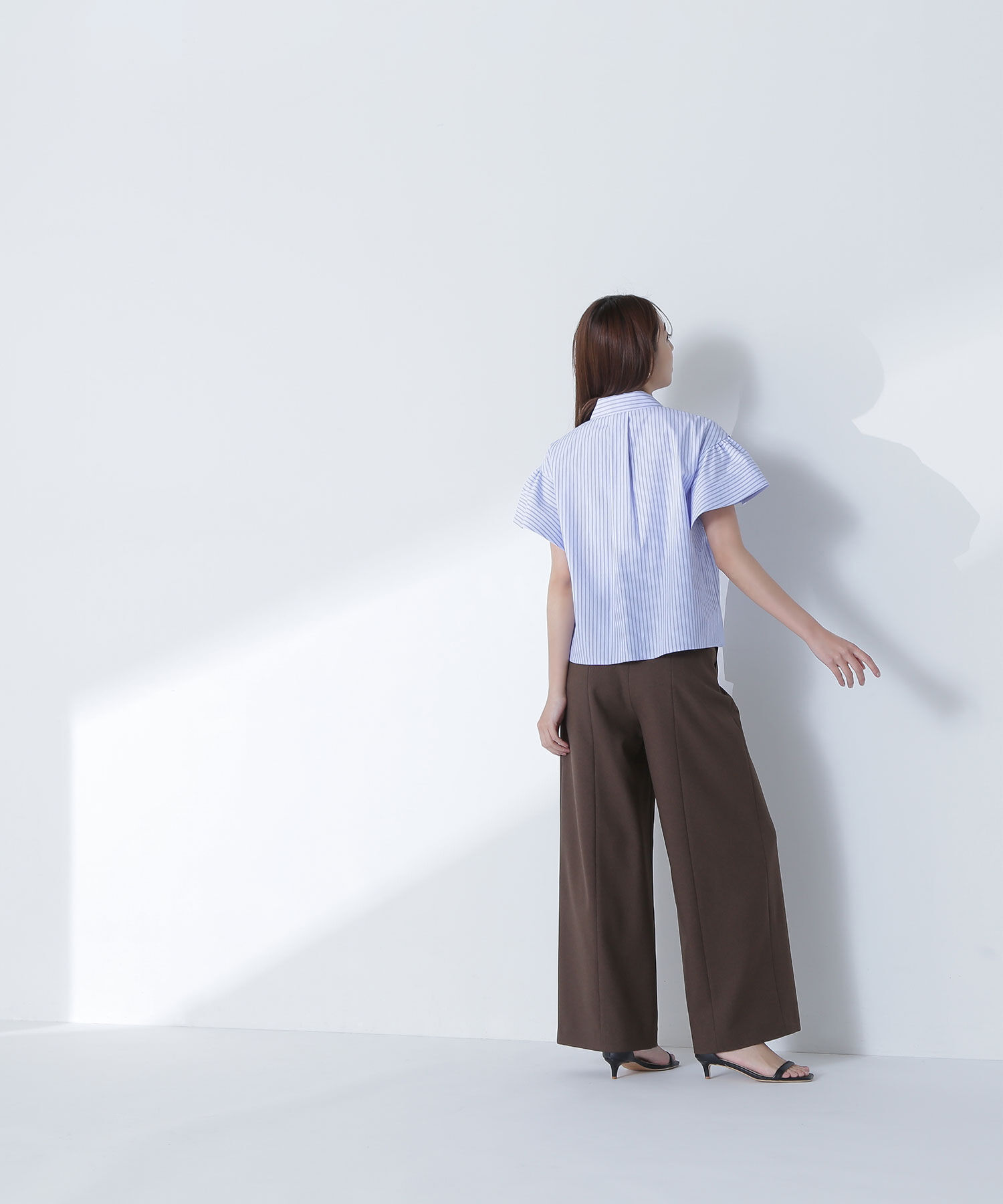  「ステッチフリルスリーブシャツ」|シャツ・ブラウス|