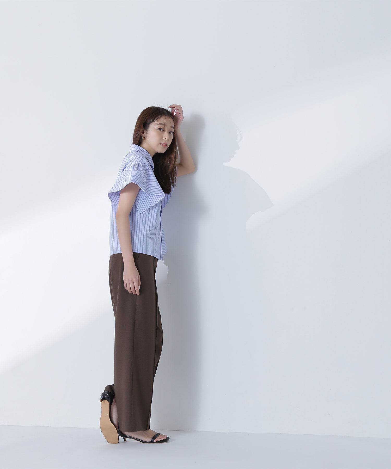  「ステッチフリルスリーブシャツ」|シャツ・ブラウス|