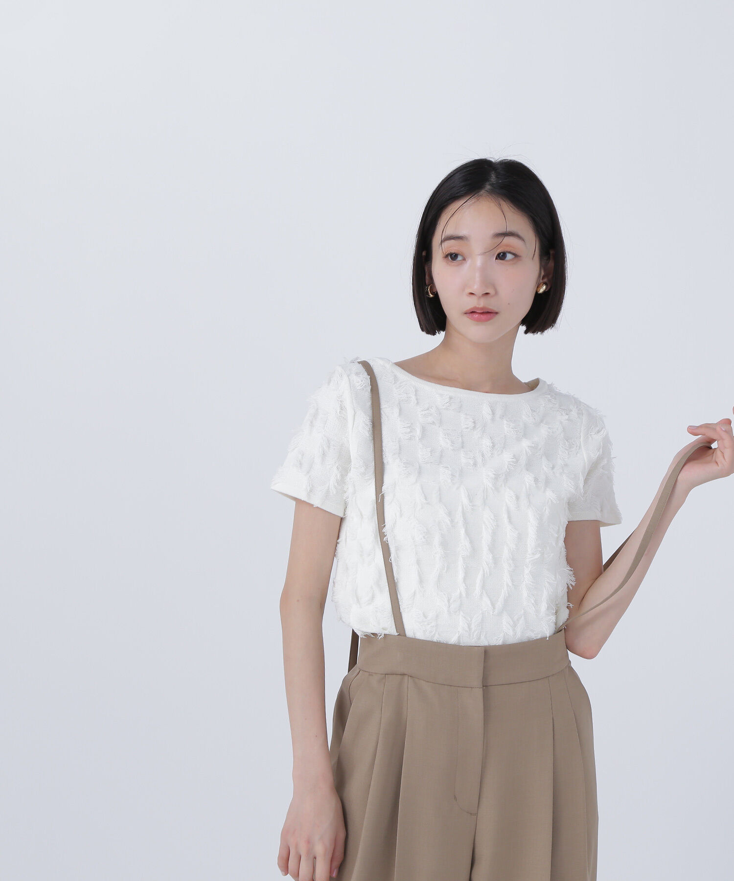  「フリンジコンパクトニット」|ニット・セーター|オフ1