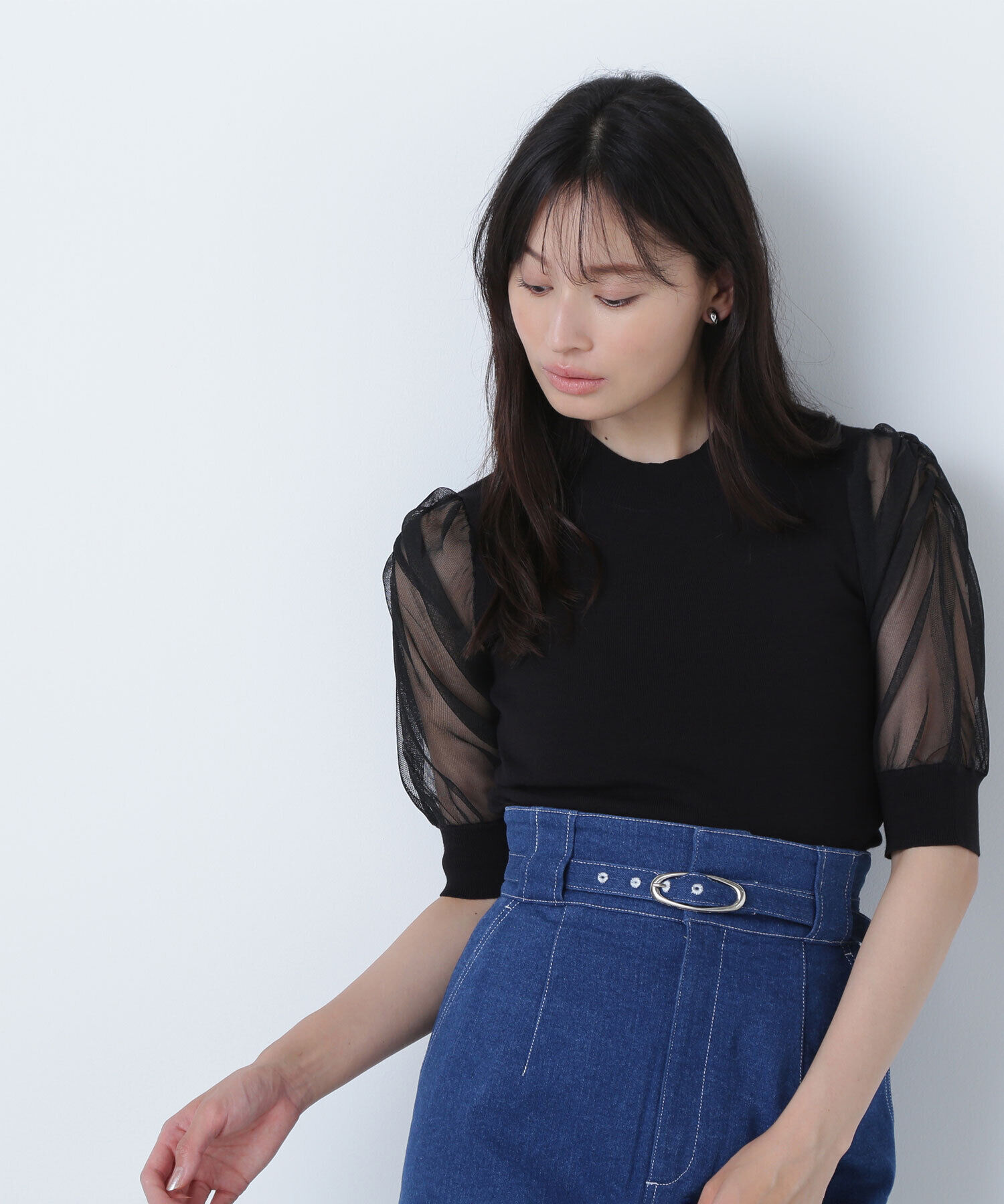  「シアースリットスリーブニット」|ニット・セーター|