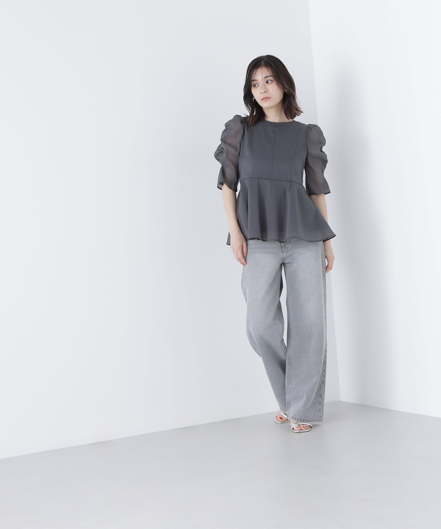  「シアーペプラムブラウス」|シャツ・ブラウス|