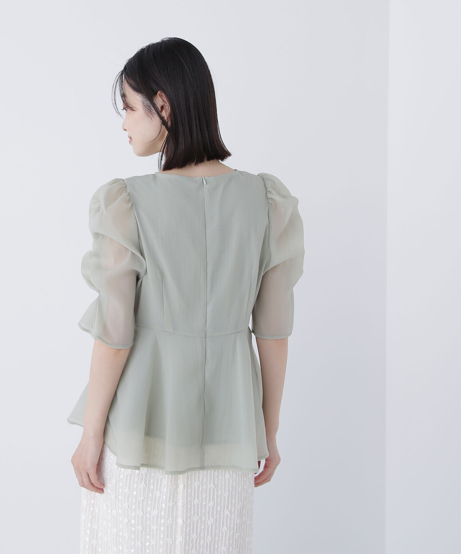  「シアーペプラムブラウス」|シャツ・ブラウス|