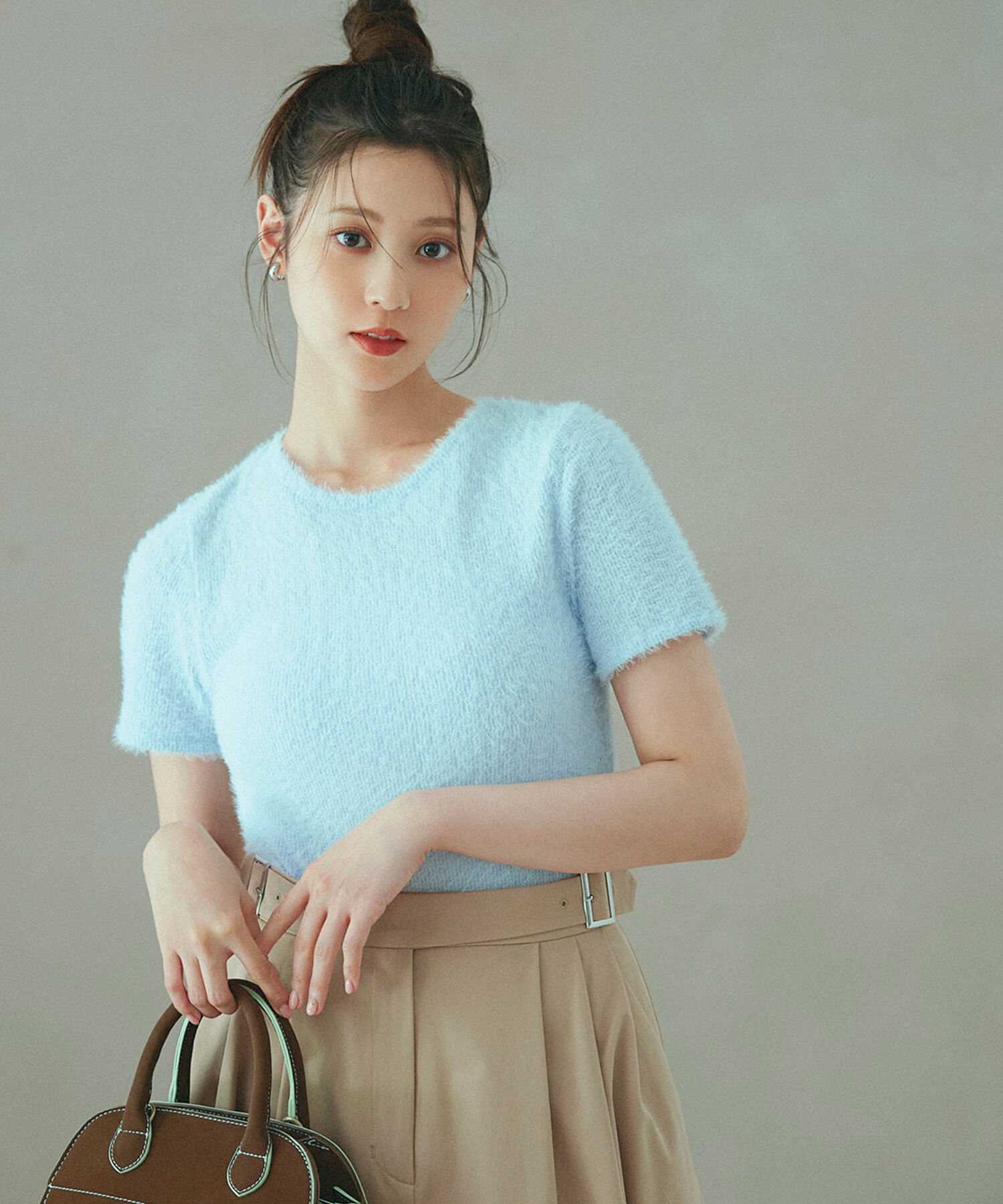  「フェザータッチTシャツ」|Tシャツ・カットソー|ブルー