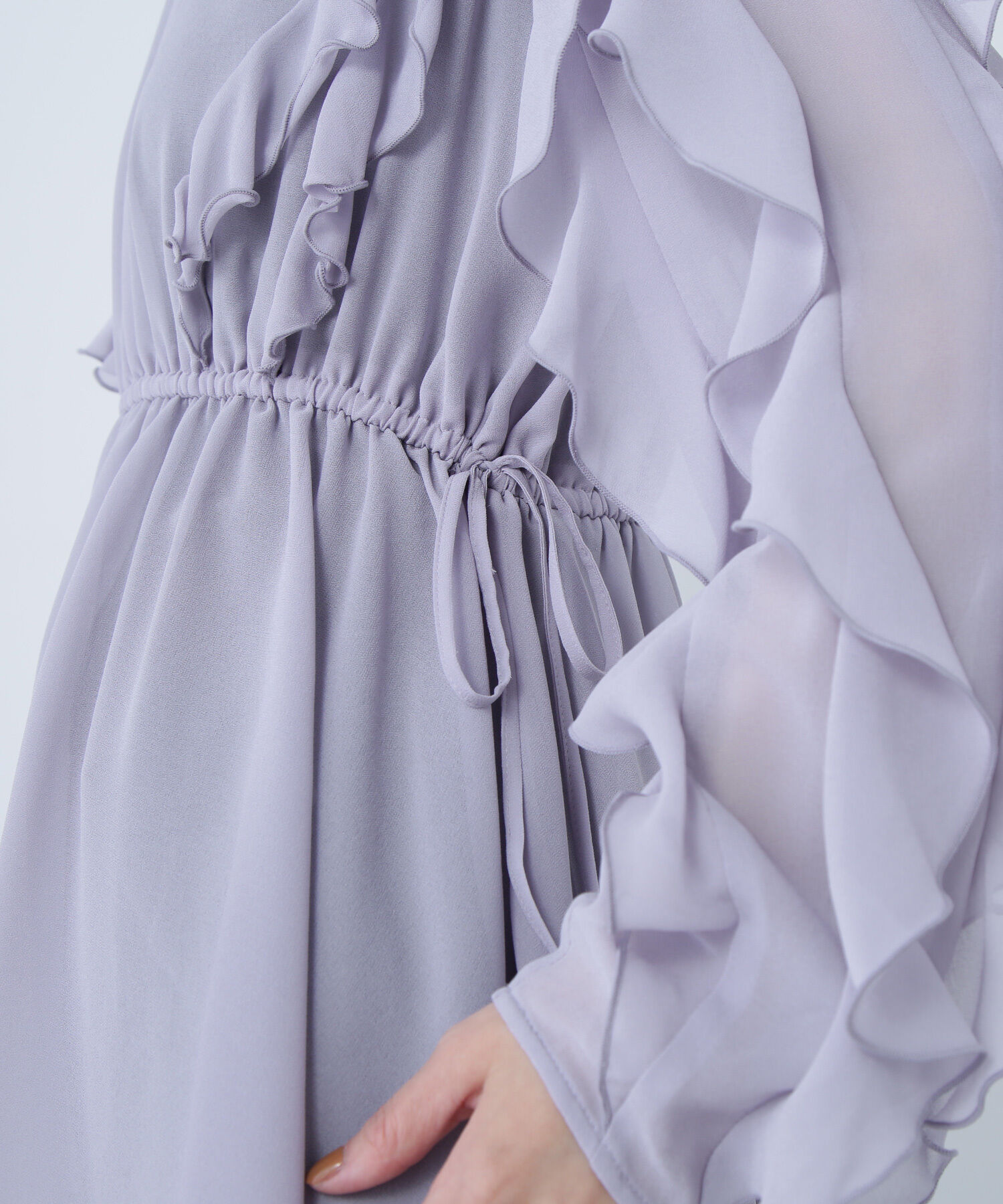  「ラッフルスリーブチュニックブラウス」|シャツ・ブラウス|