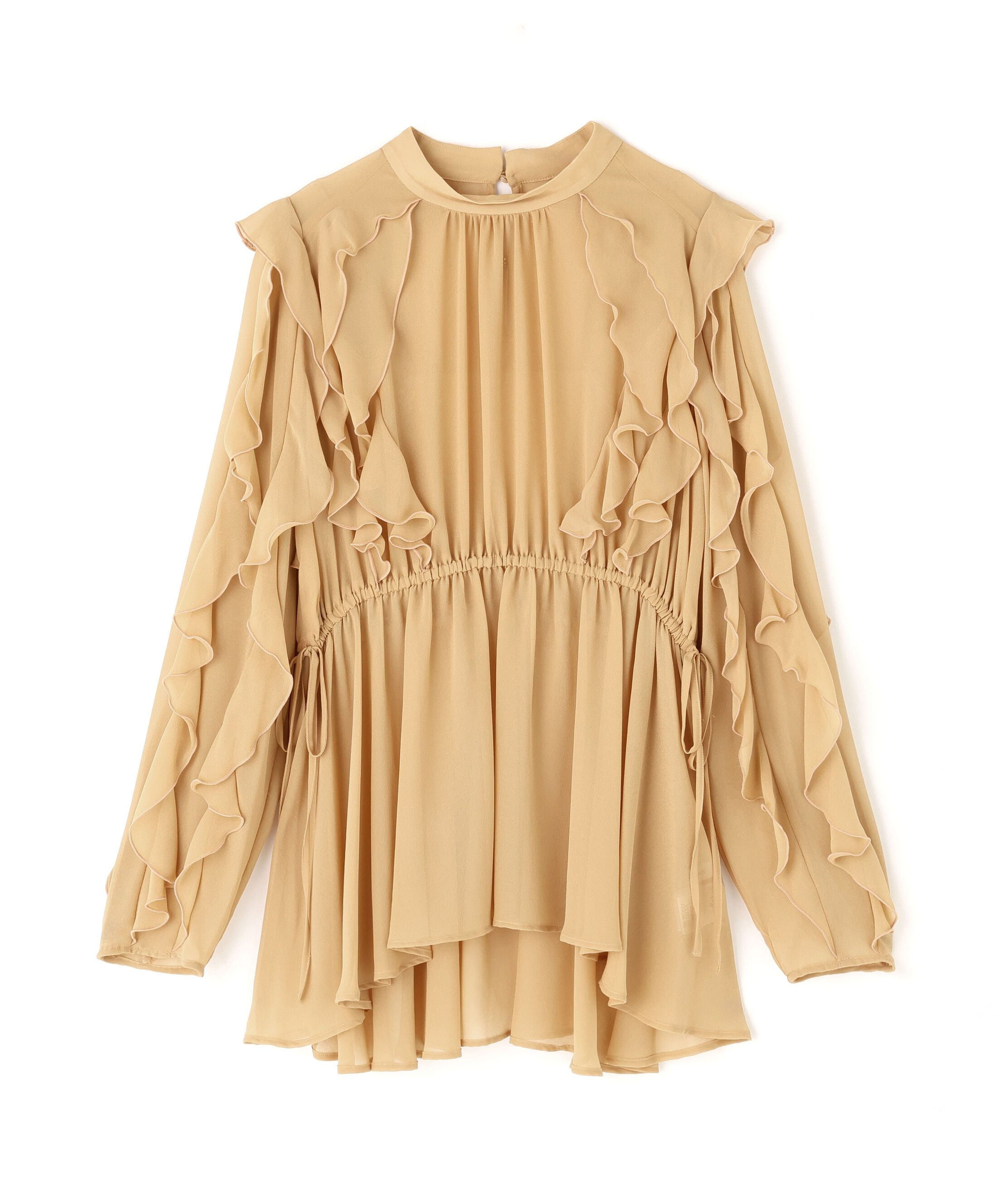  「ラッフルスリーブチュニックブラウス」|シャツ・ブラウス|