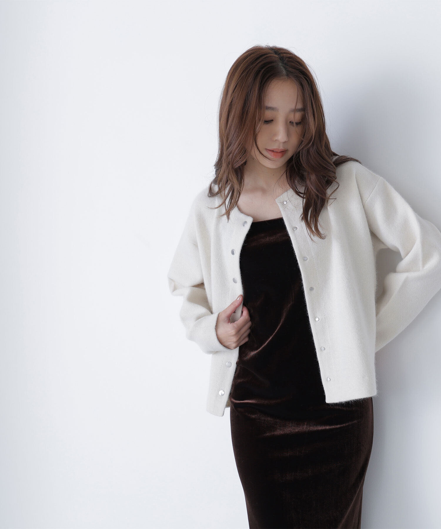  「FOX接結ニットジャケット」|ニット・セーター|