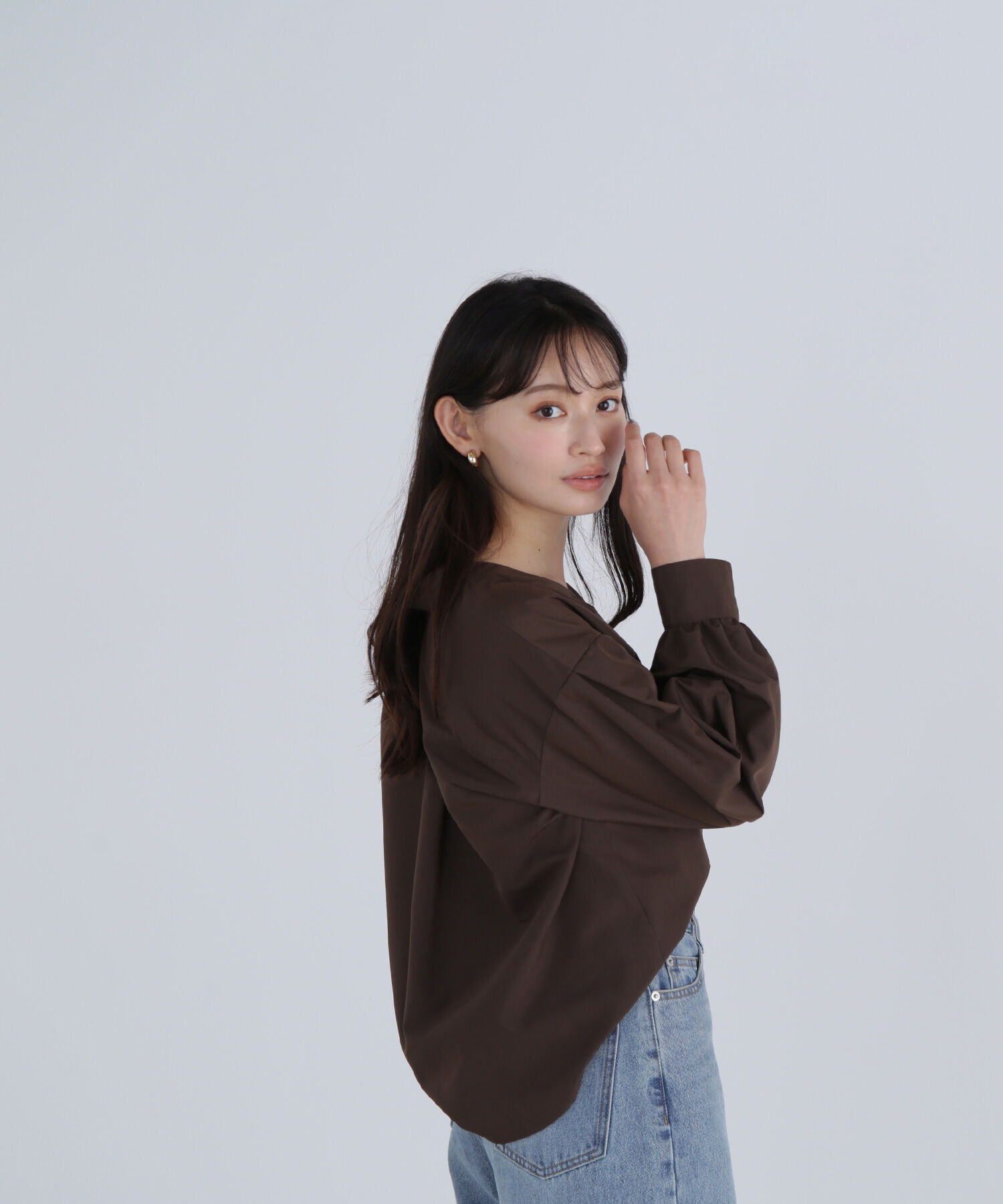  「Vネックフォルムブラウス」|シャツ・ブラウス|