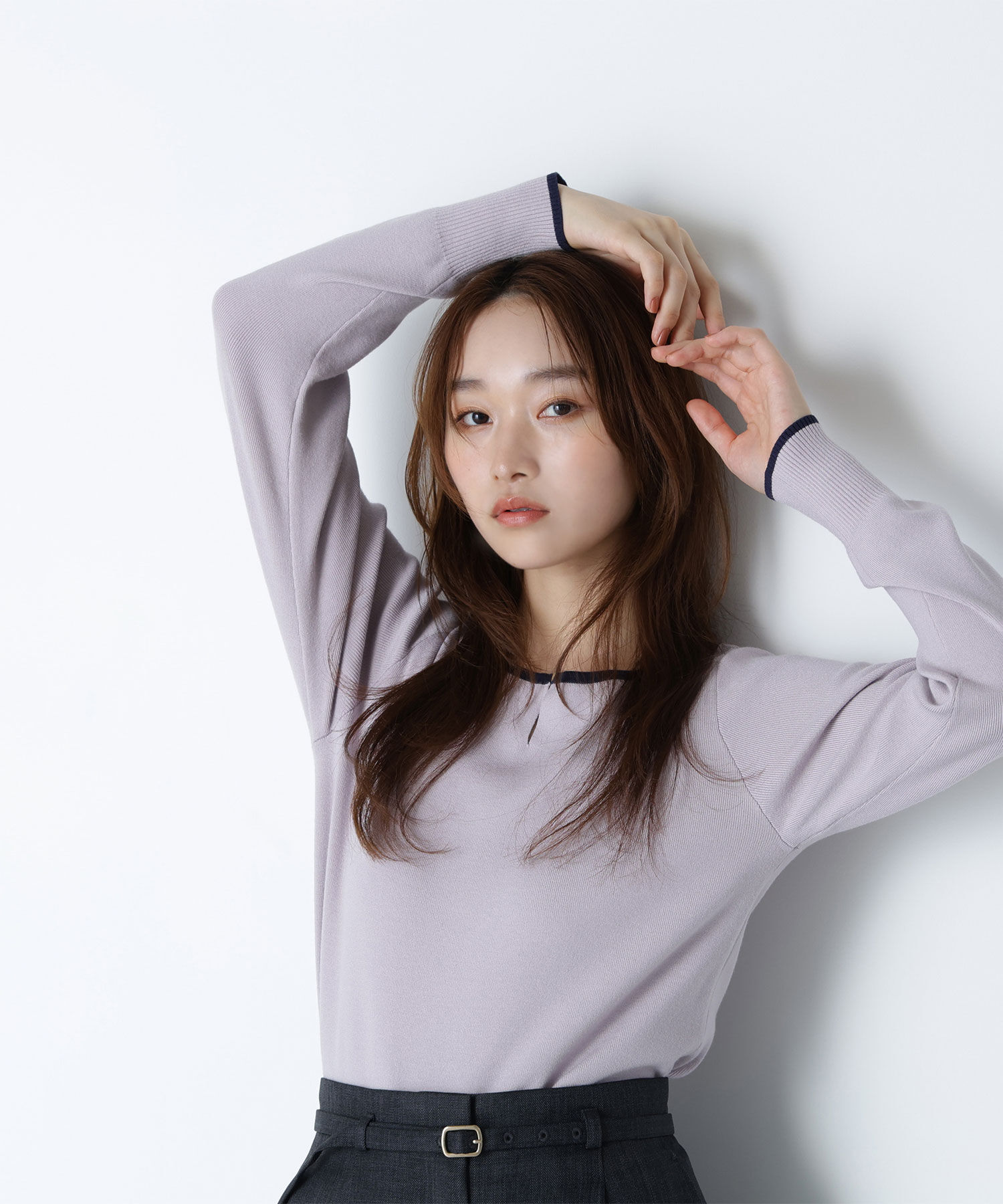  「メタルポイントバイカラーニット」|ニット・セーター|