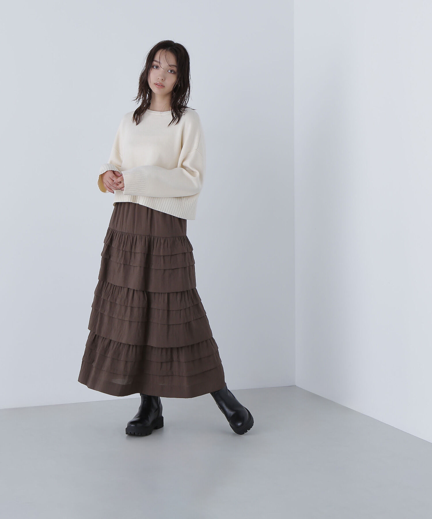  「ミルフィーユティアードスカート」|スカート|