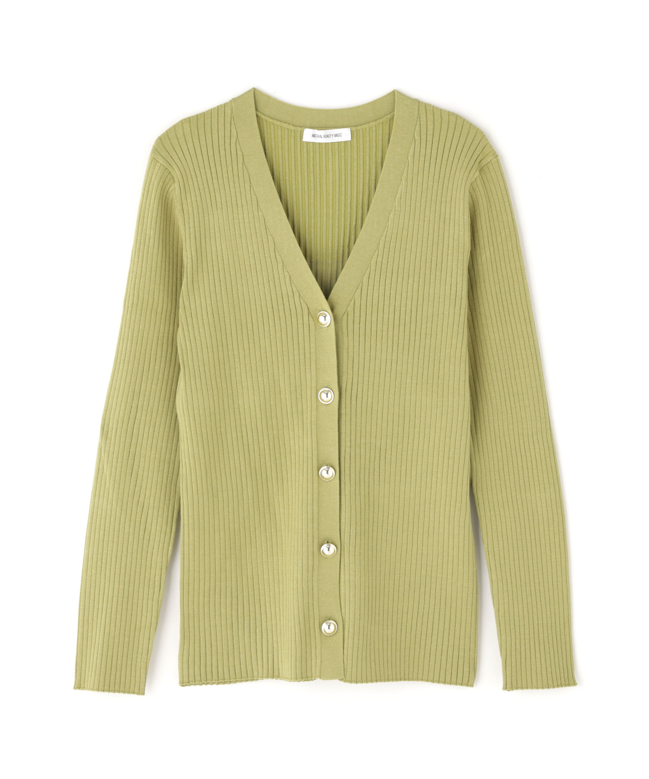  「ゴールドボタンリブカーディガン」|ニット・セーター|