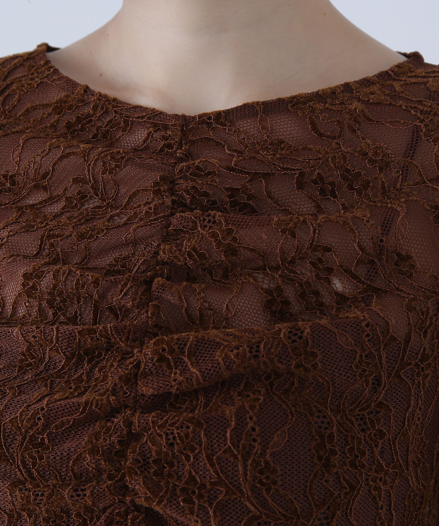  「起毛レースフレアカフストップス」|シャツ・ブラウス|