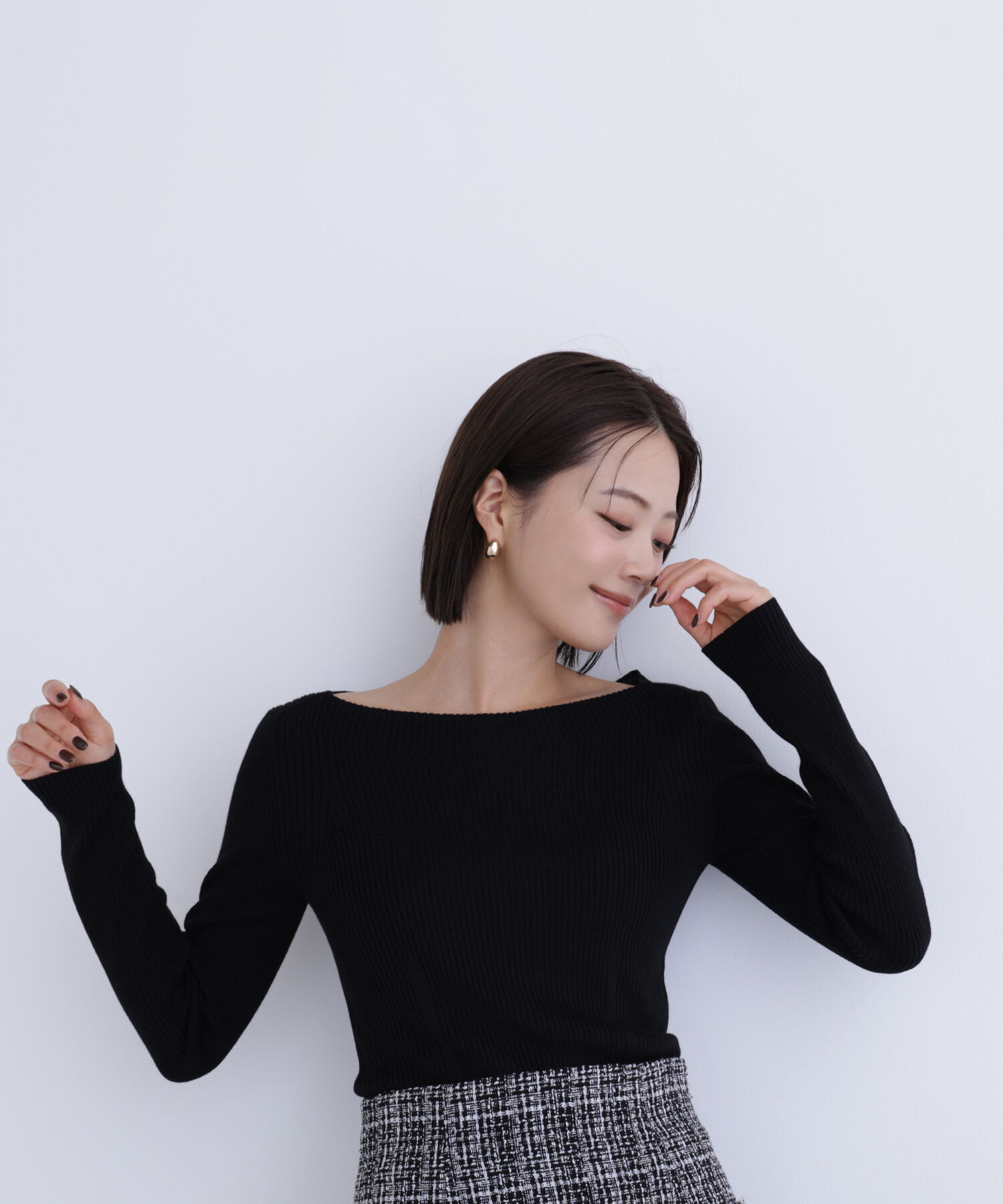  「ウールブレンドニットシリーズ ボートネック」|ニット・セーター|