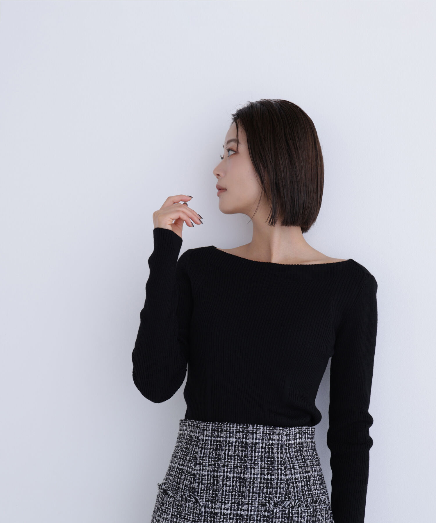  「ウールブレンドニットシリーズ ボートネック」|ニット・セーター|