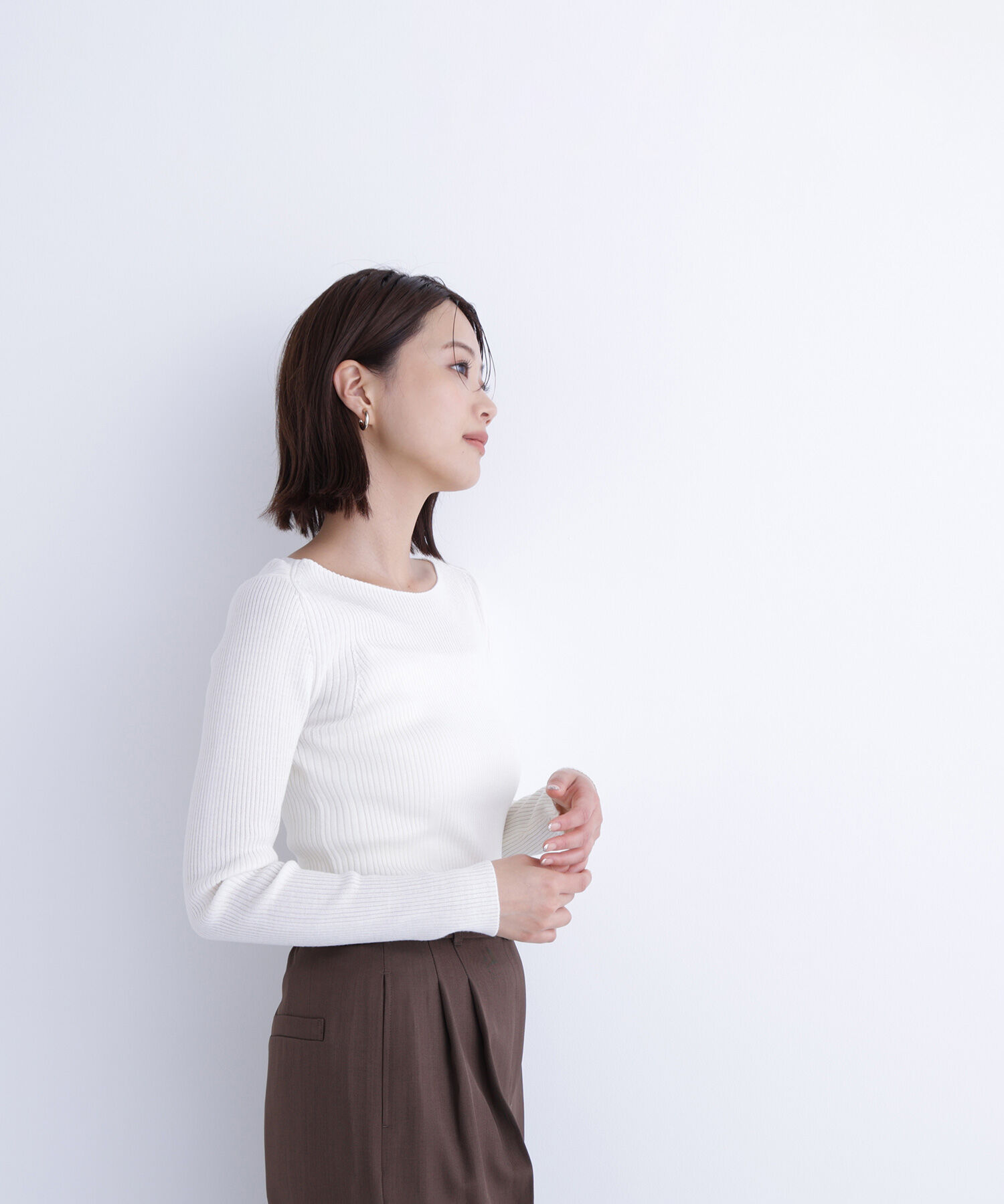  「ウールブレンドニットシリーズ ボートネック」|ニット・セーター|