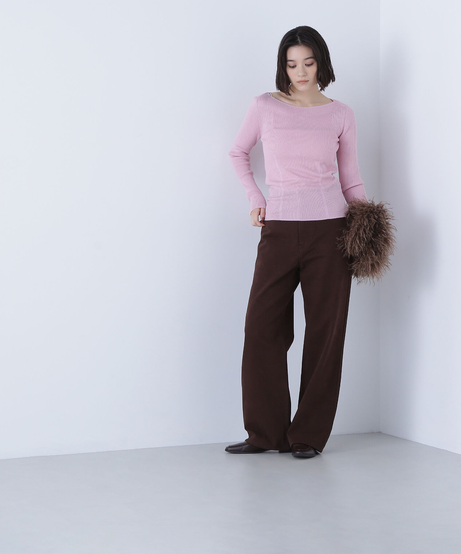  「ウールブレンドニットシリーズ ボートネック」|ニット・セーター|