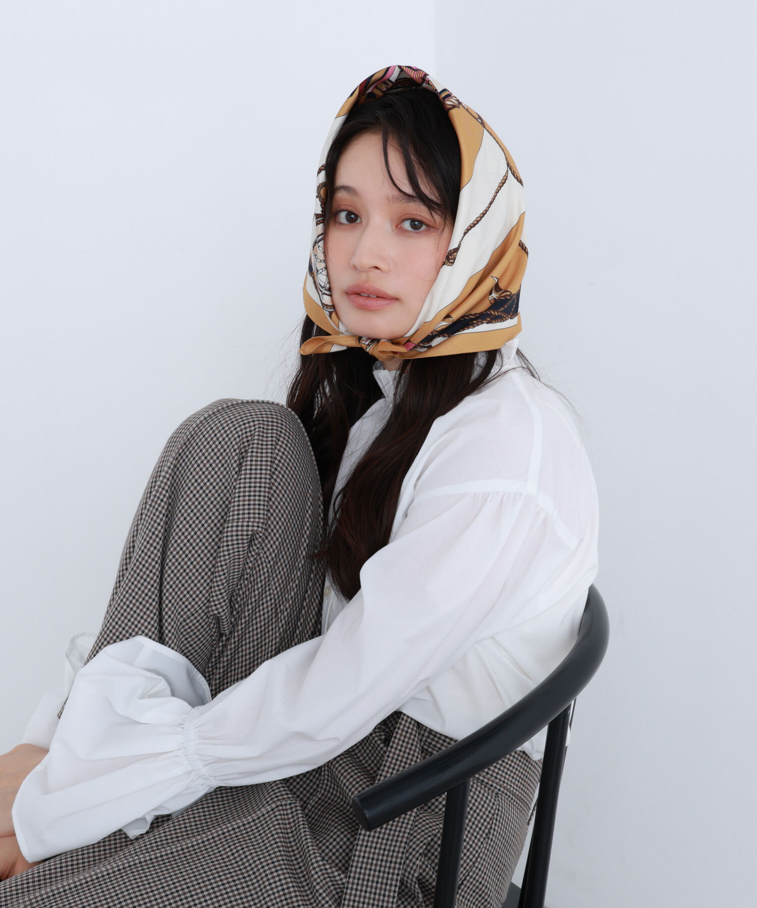  「ダブルフェイスイタリアンスカーフ」|マフラー|キャメル1