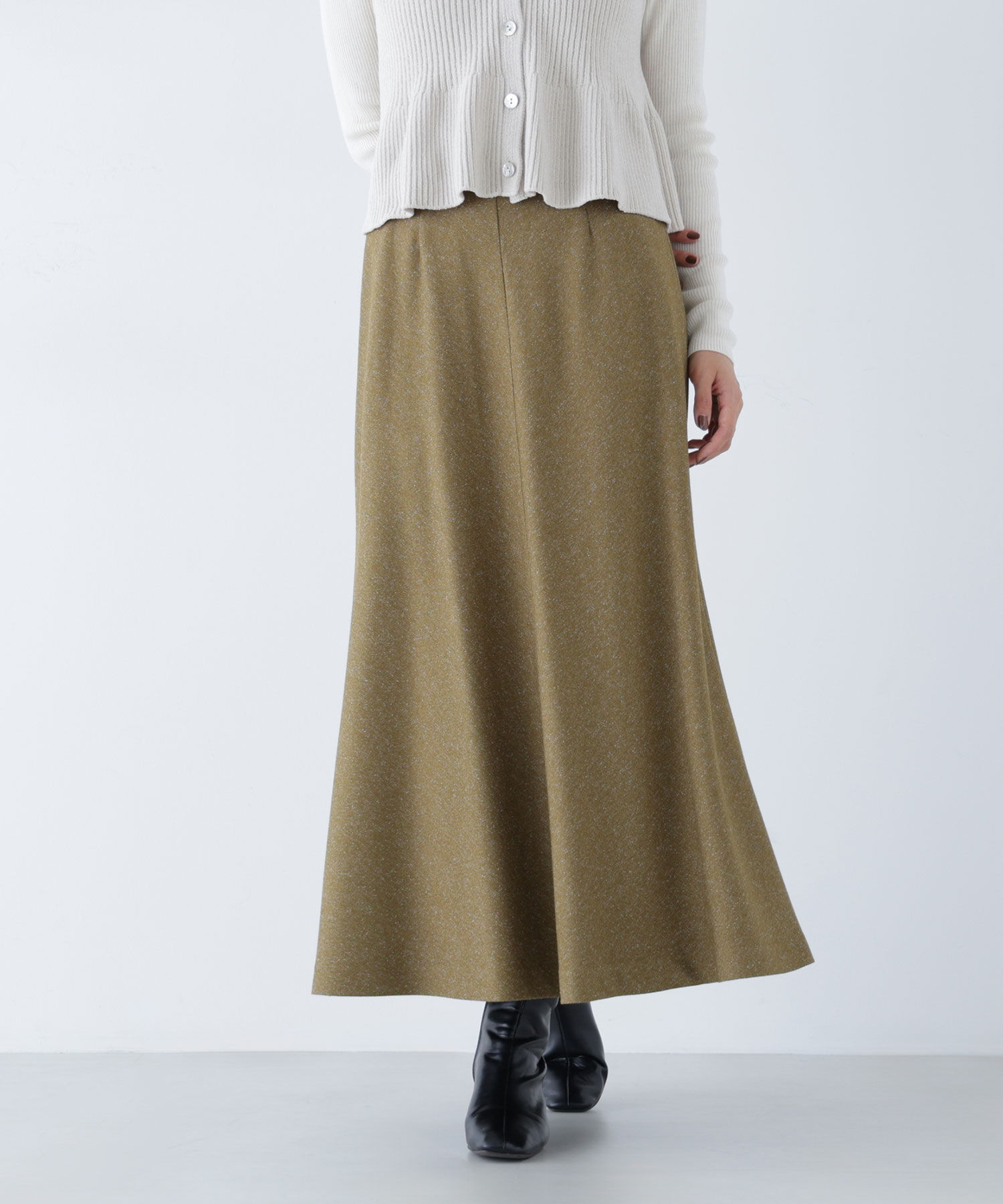  「ネップツイードナロースカート」|スカート|