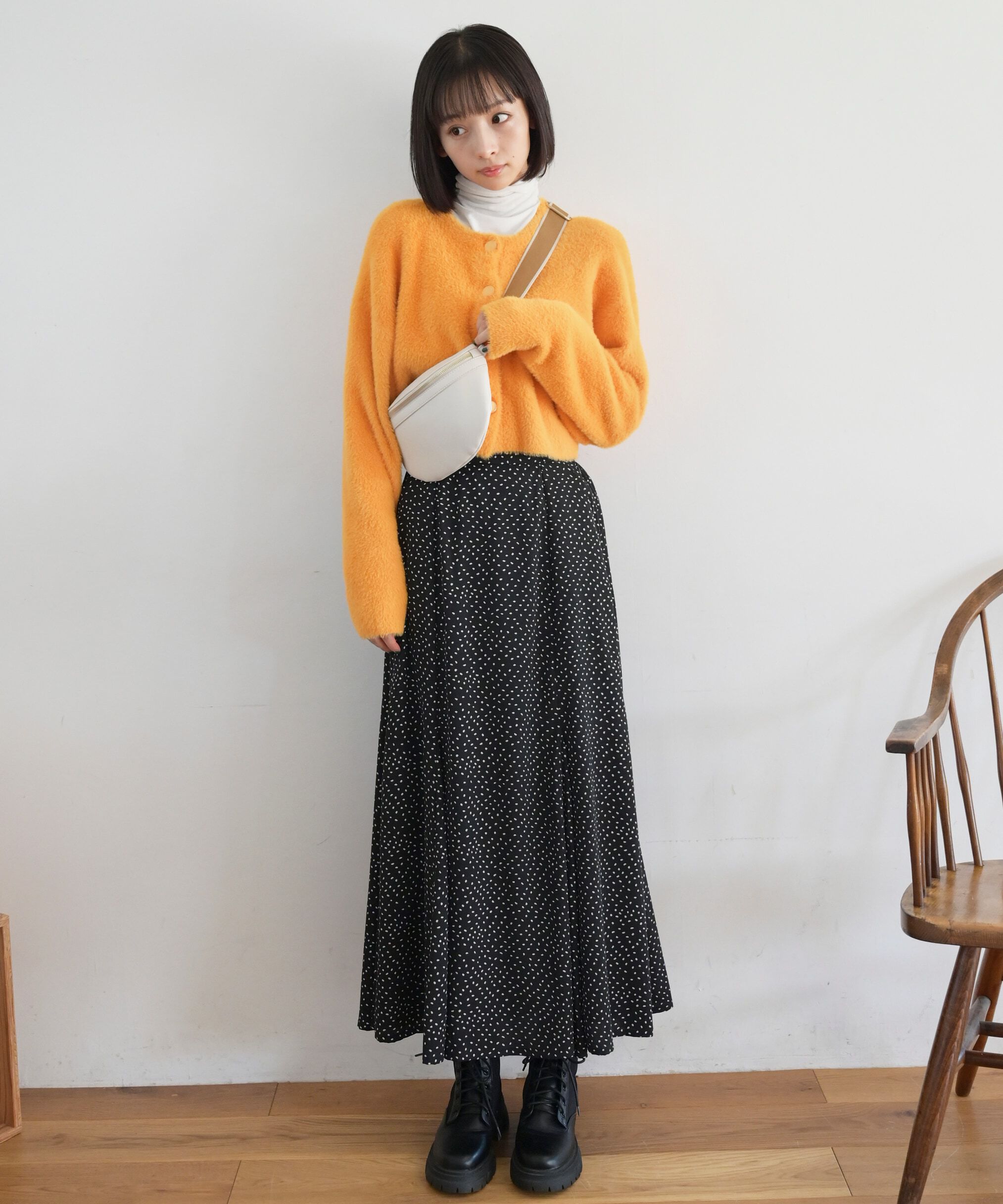  「変形ドットマーメイドスカート」|スカート|