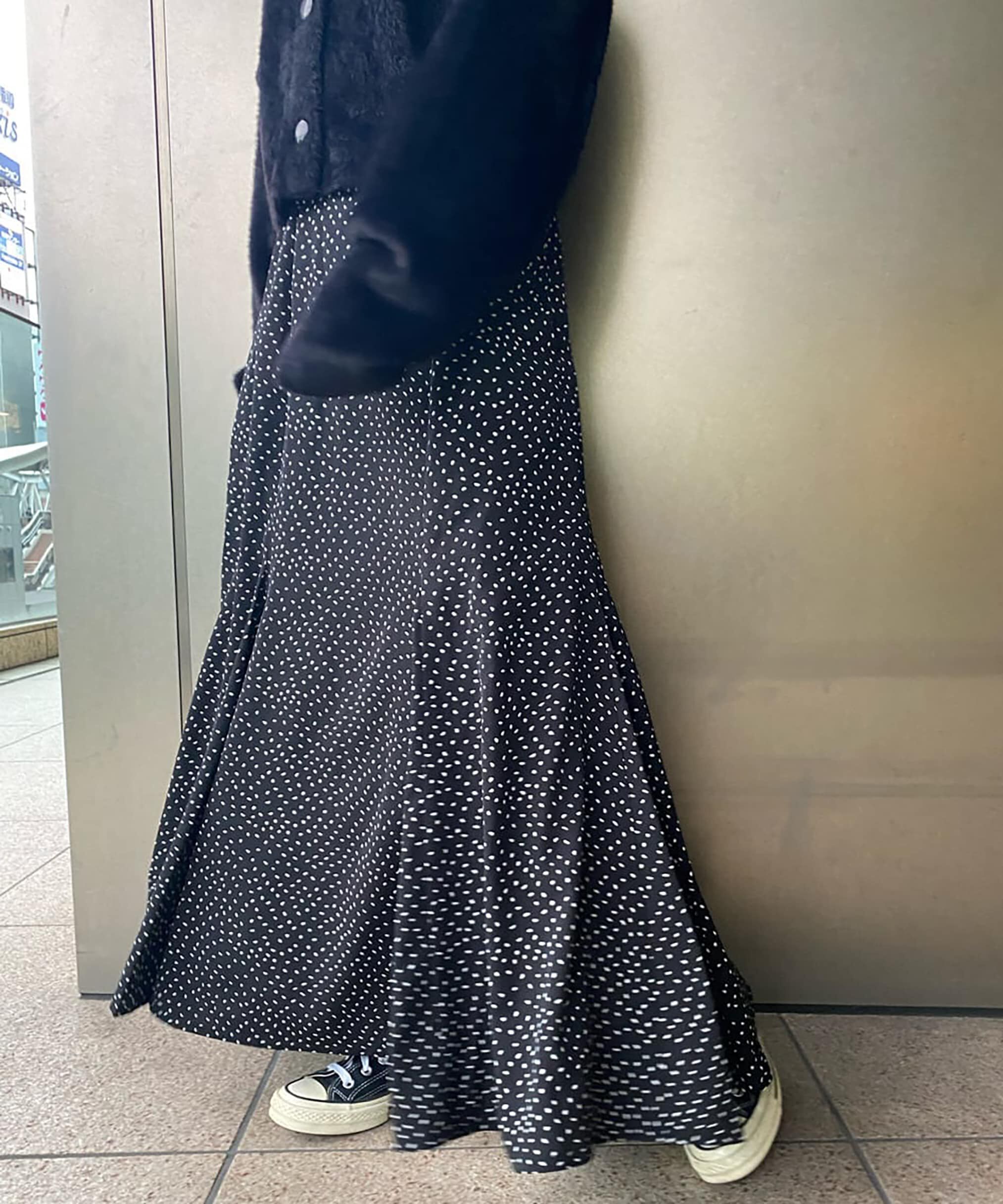  「変形ドットマーメイドスカート」|スカート|