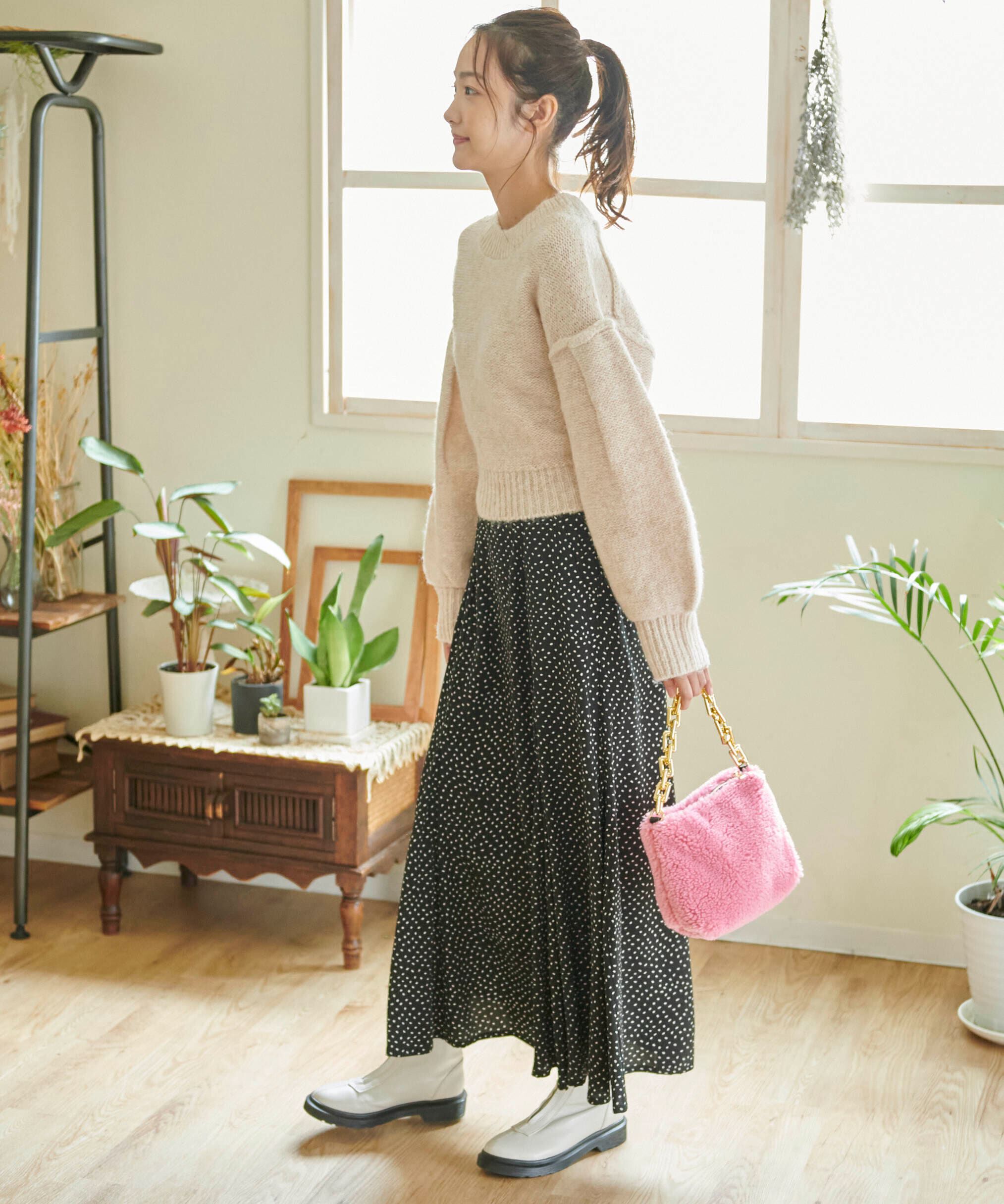  「変形ドットマーメイドスカート」|スカート|