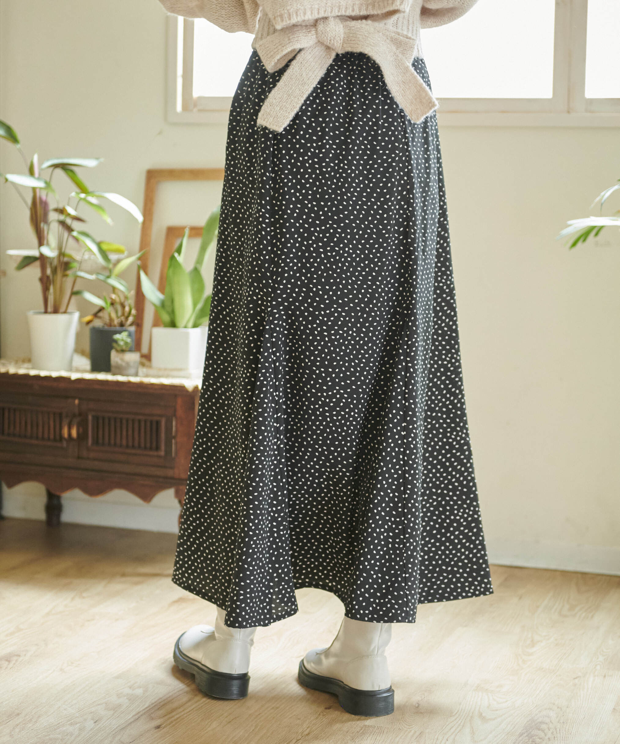  「変形ドットマーメイドスカート」|スカート|