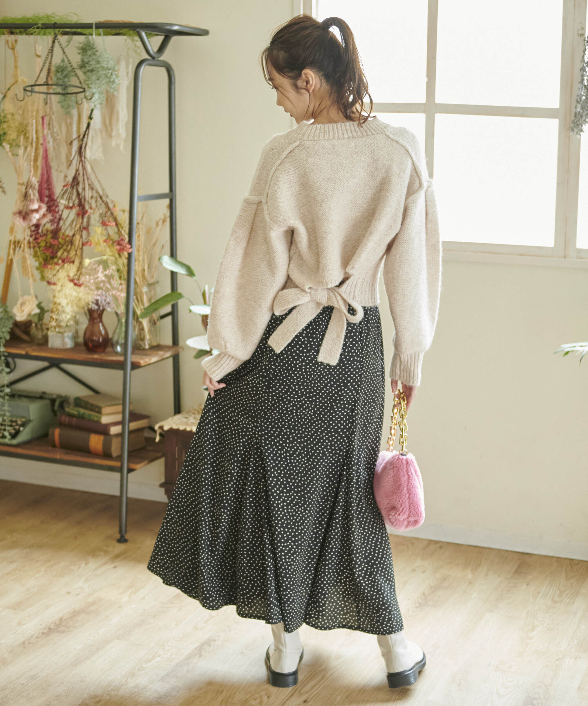  「変形ドットマーメイドスカート」|スカート|