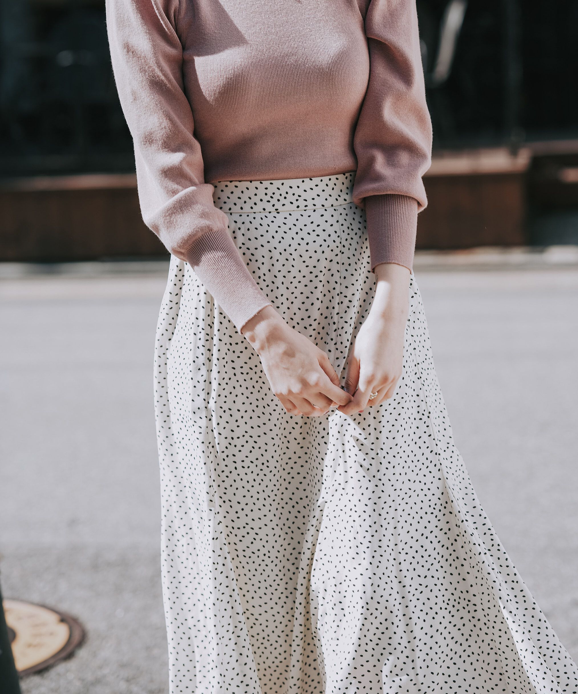  「変形ドットマーメイドスカート」|スカート|