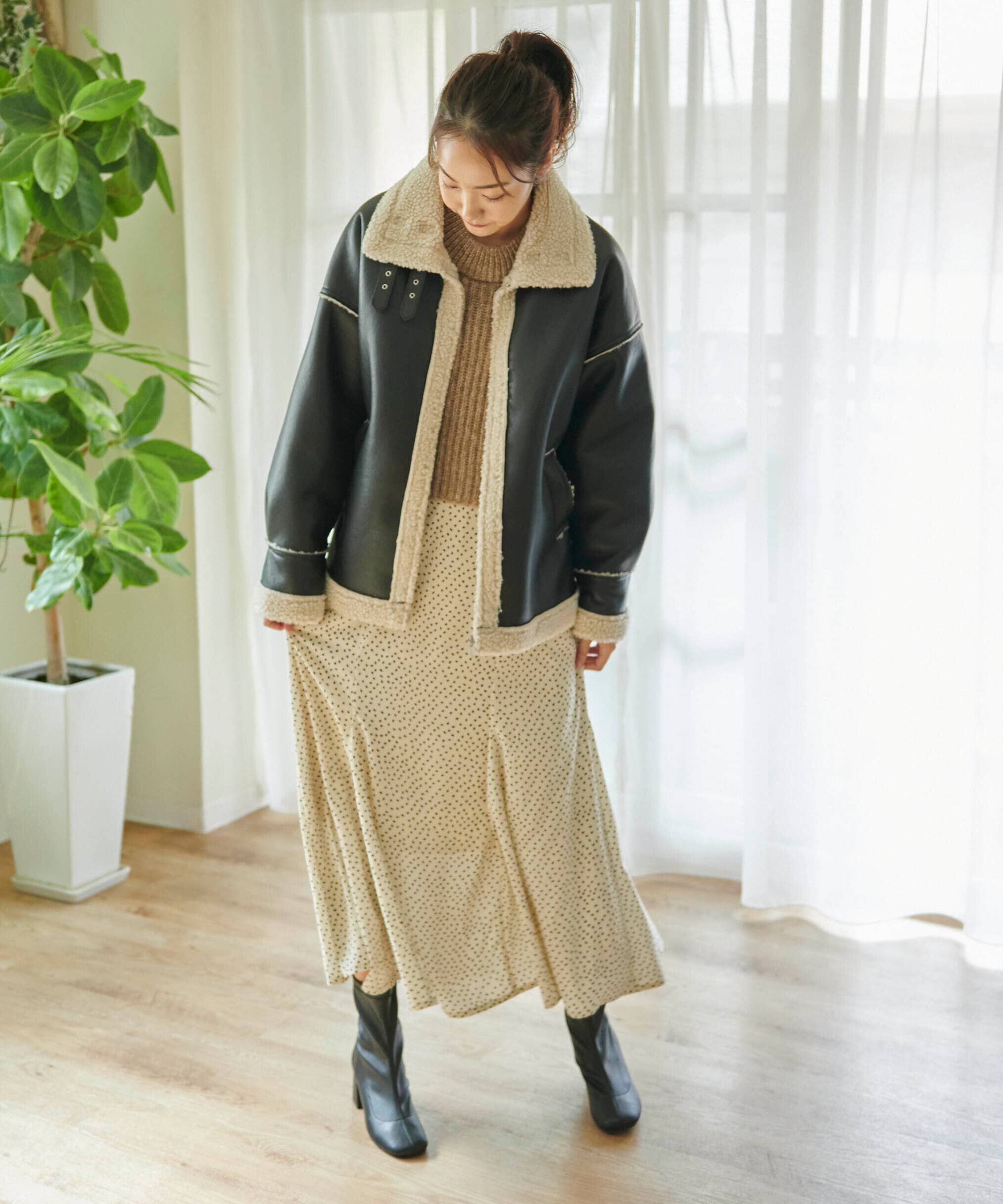  「変形ドットマーメイドスカート」|スカート|