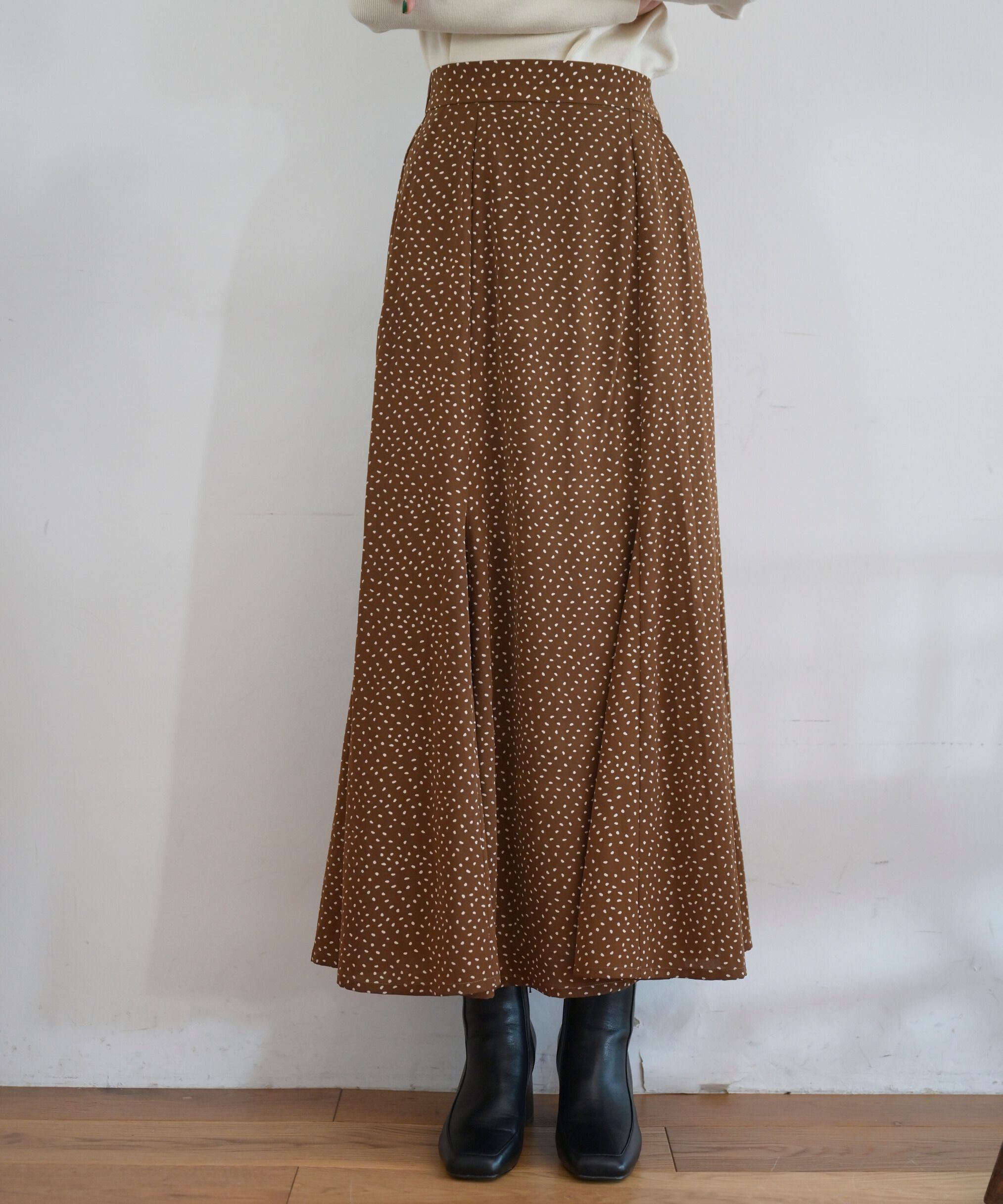  「変形ドットマーメイドスカート」|スカート|