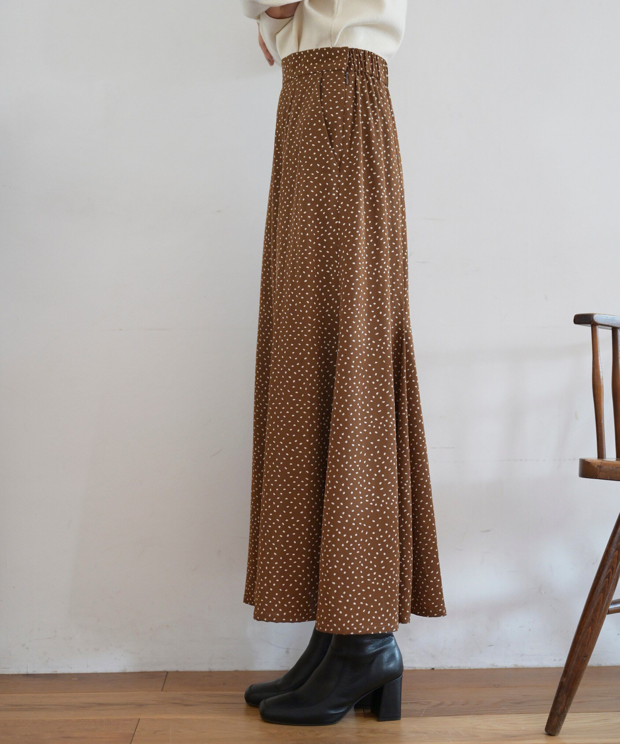  「変形ドットマーメイドスカート」|スカート|