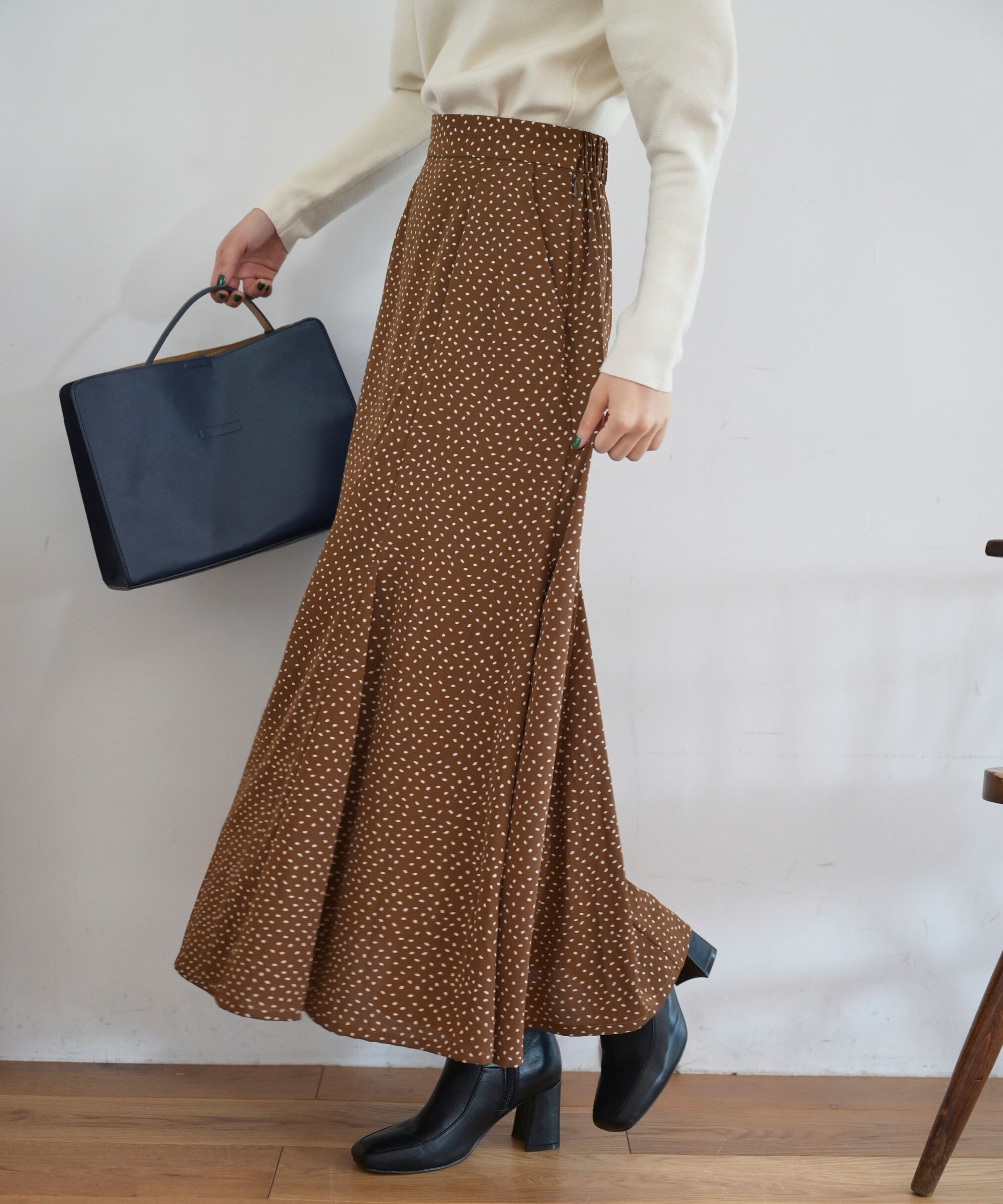  「変形ドットマーメイドスカート」|スカート|