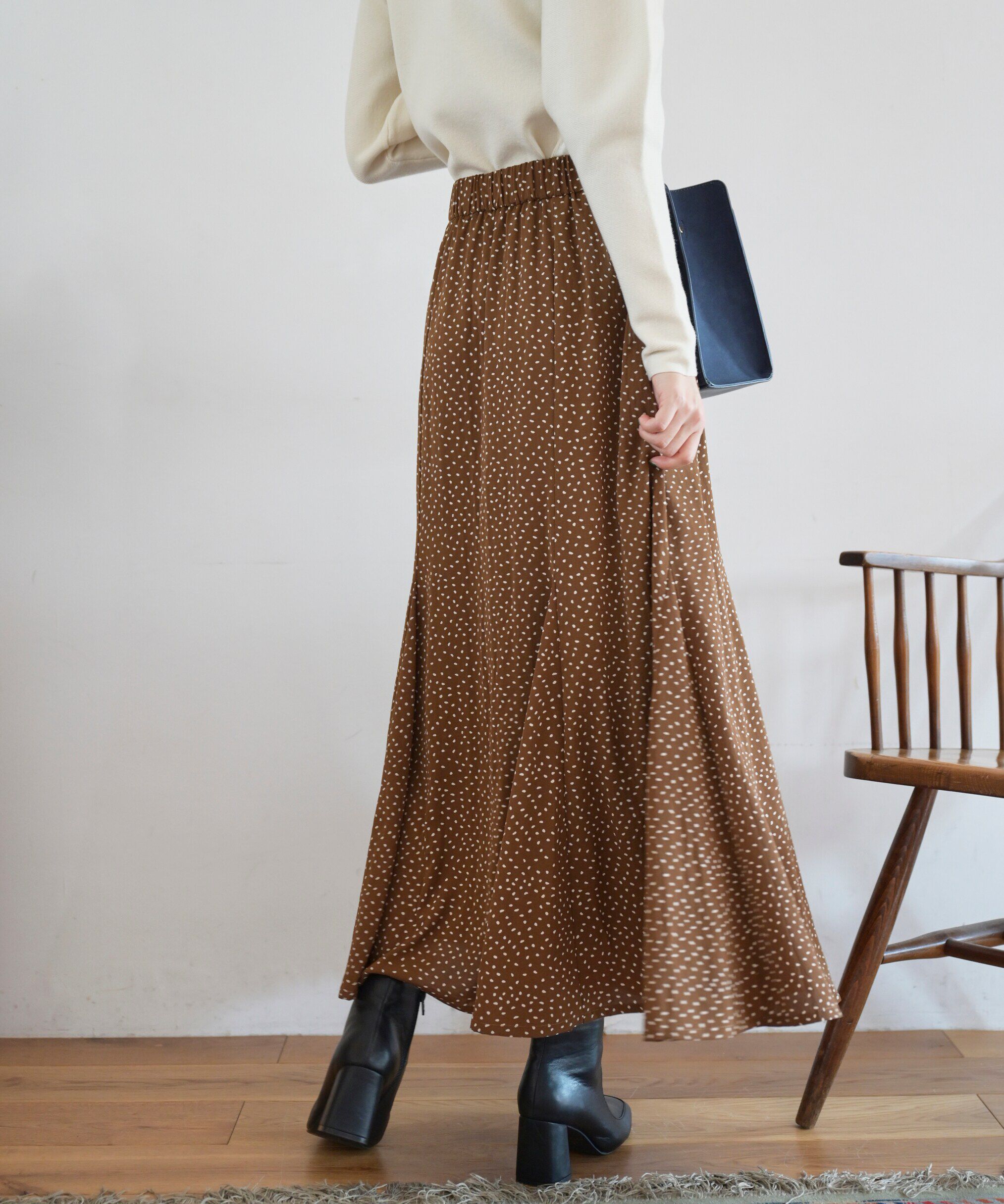  「変形ドットマーメイドスカート」|スカート|
