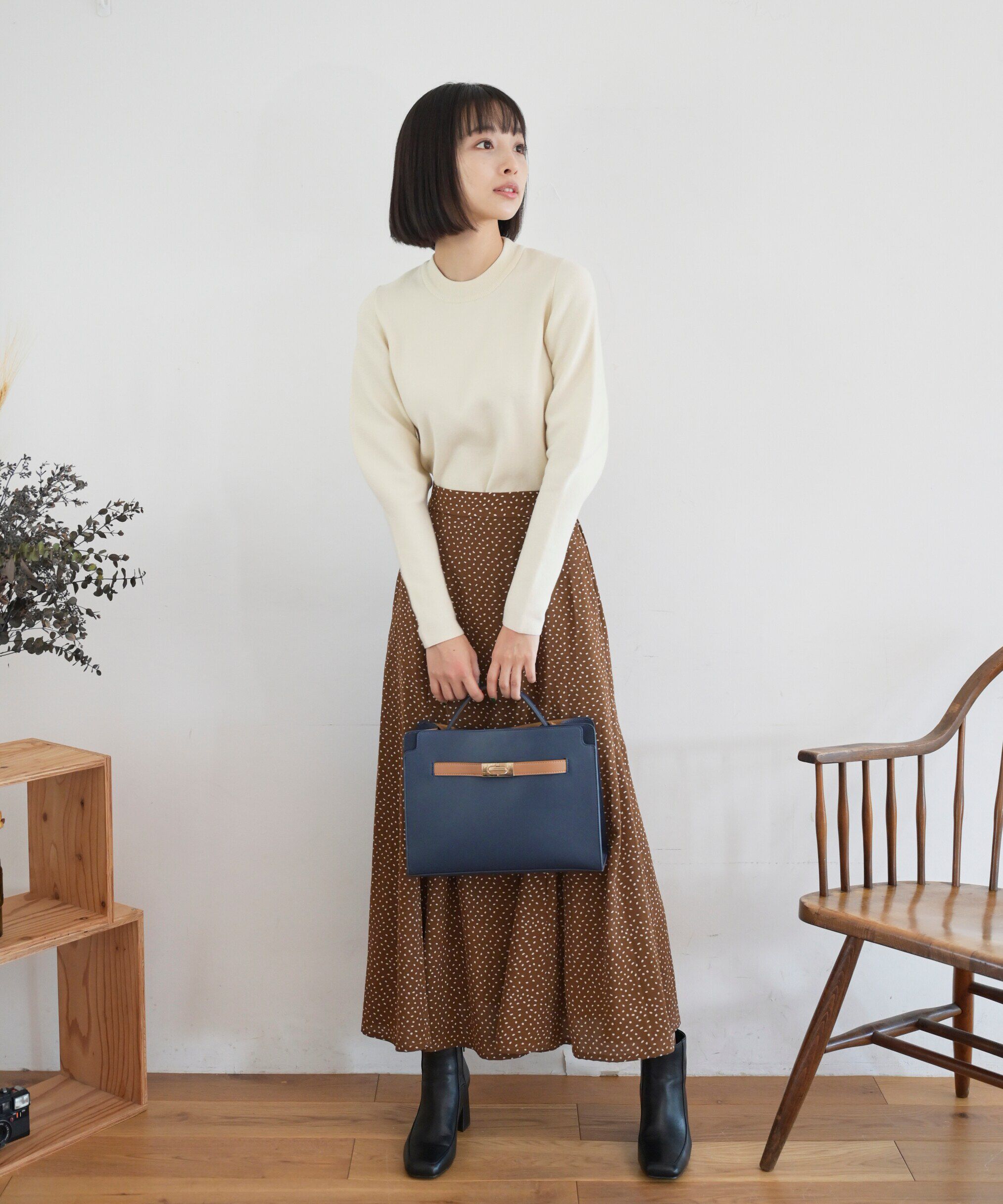  「変形ドットマーメイドスカート」|スカート|