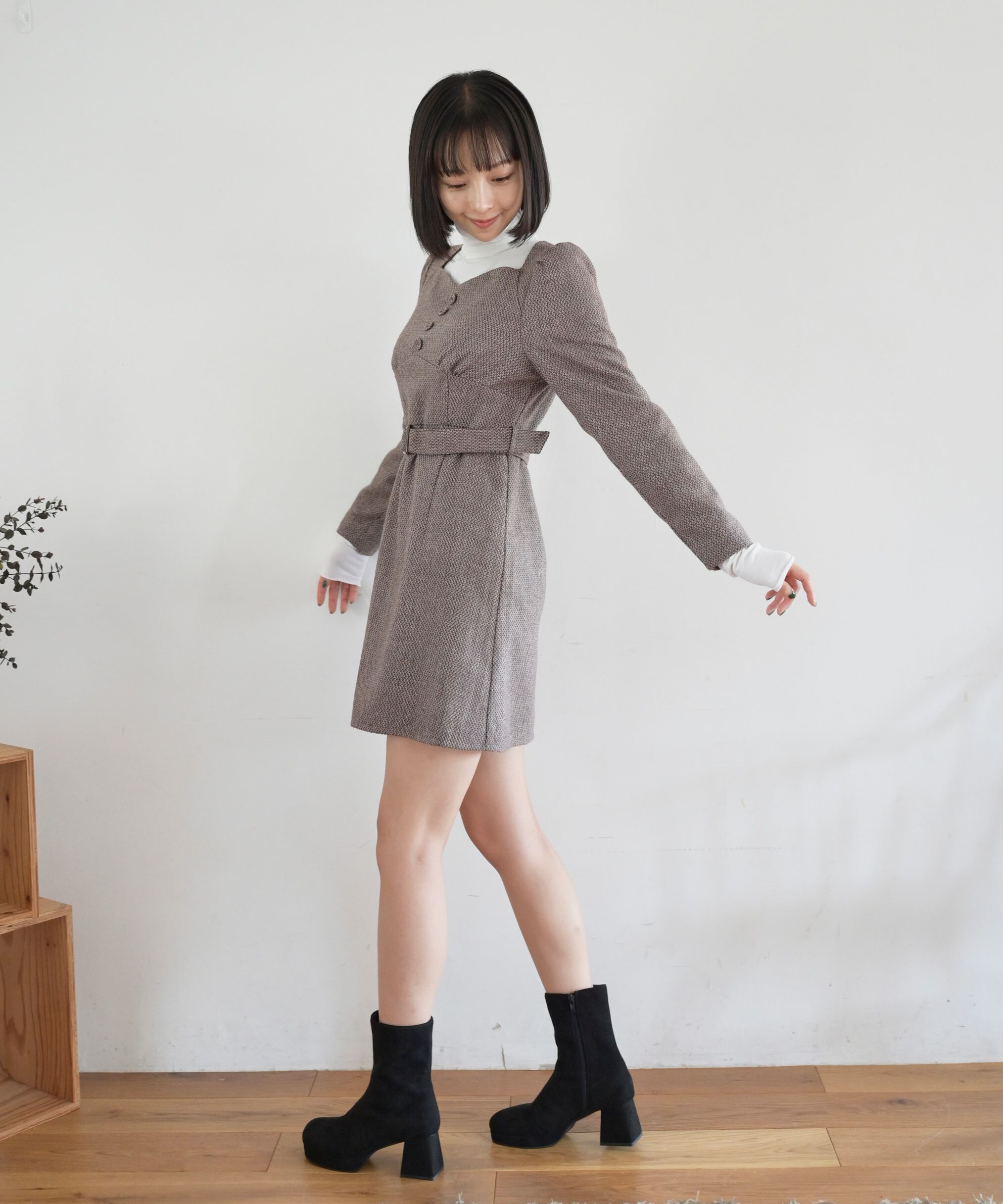  「パネル切替ミニワンピース」|ワンピース|