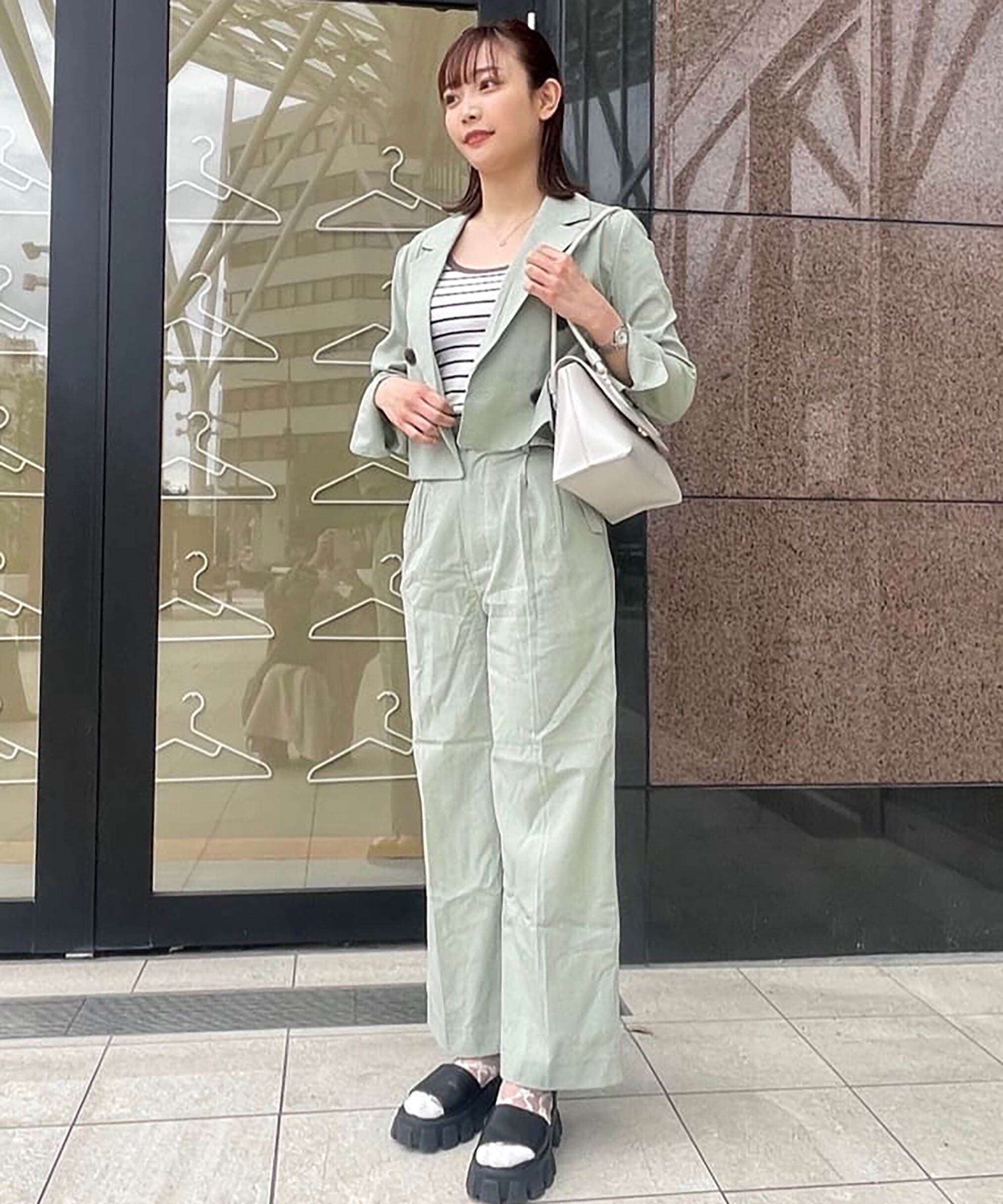  「麻調合繊ショート丈ジャケット」|その他|