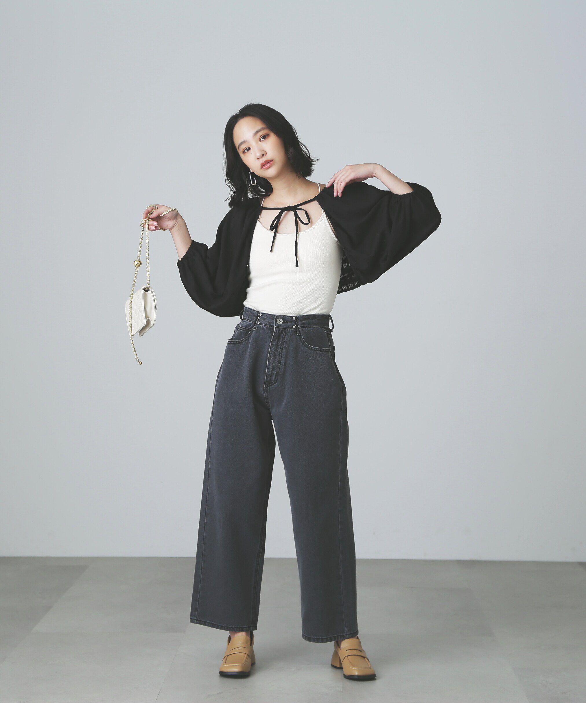  「ボリューム袖カットソーボレロ」|Tシャツ・カットソー|