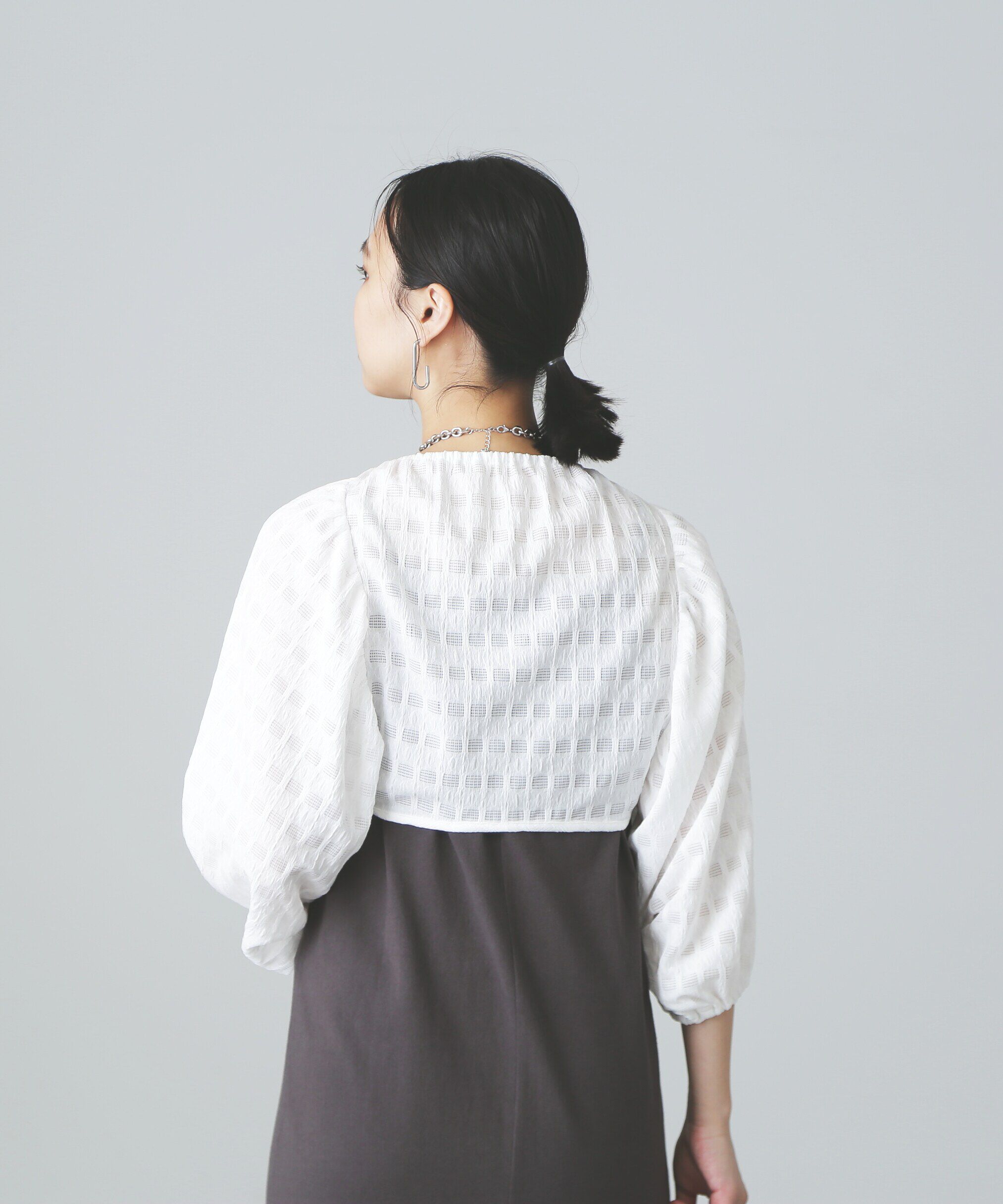  「ボリューム袖カットソーボレロ」|Tシャツ・カットソー|