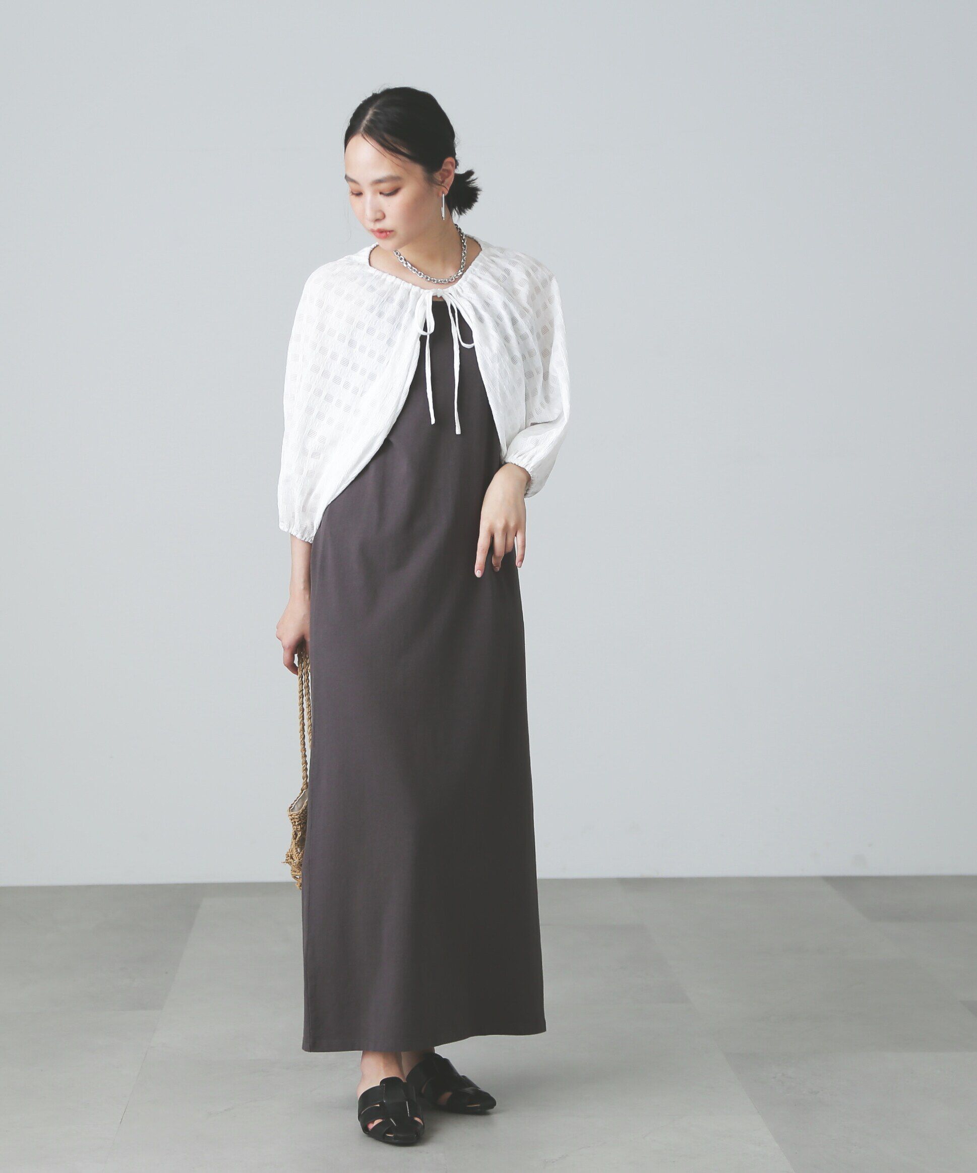  「ボリューム袖カットソーボレロ」|Tシャツ・カットソー|