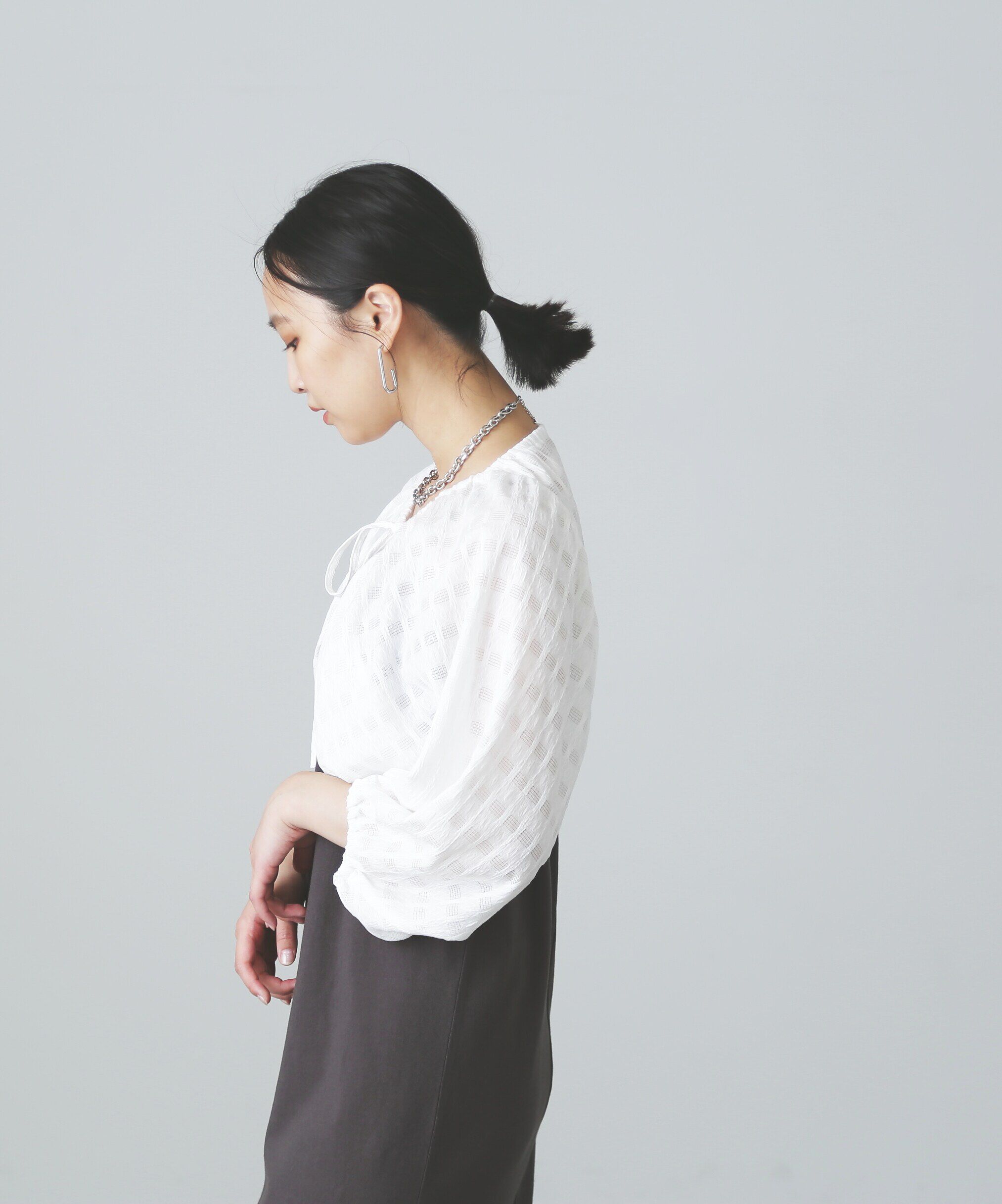  「ボリューム袖カットソーボレロ」|Tシャツ・カットソー|