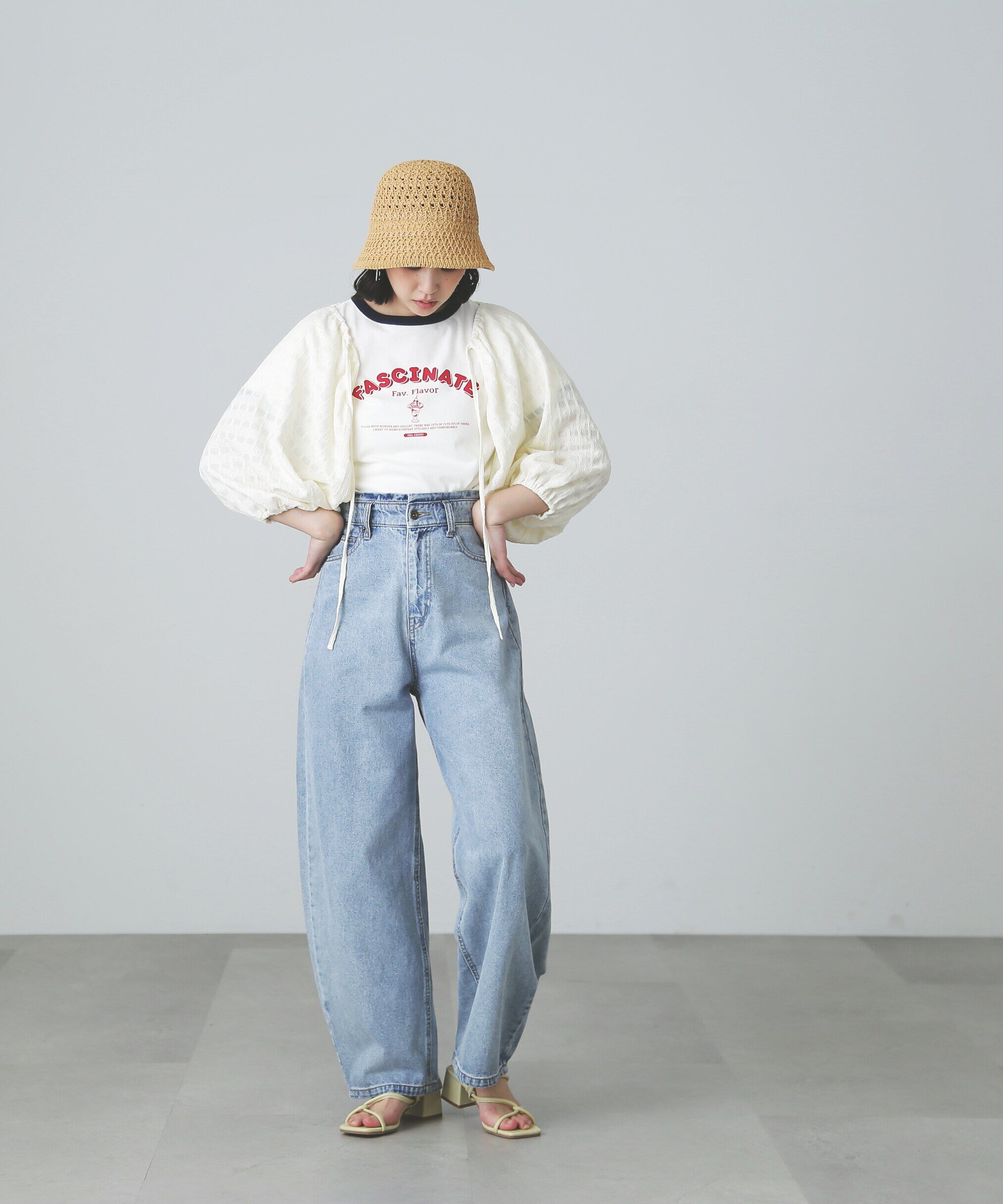  「ボリューム袖カットソーボレロ」|Tシャツ・カットソー|