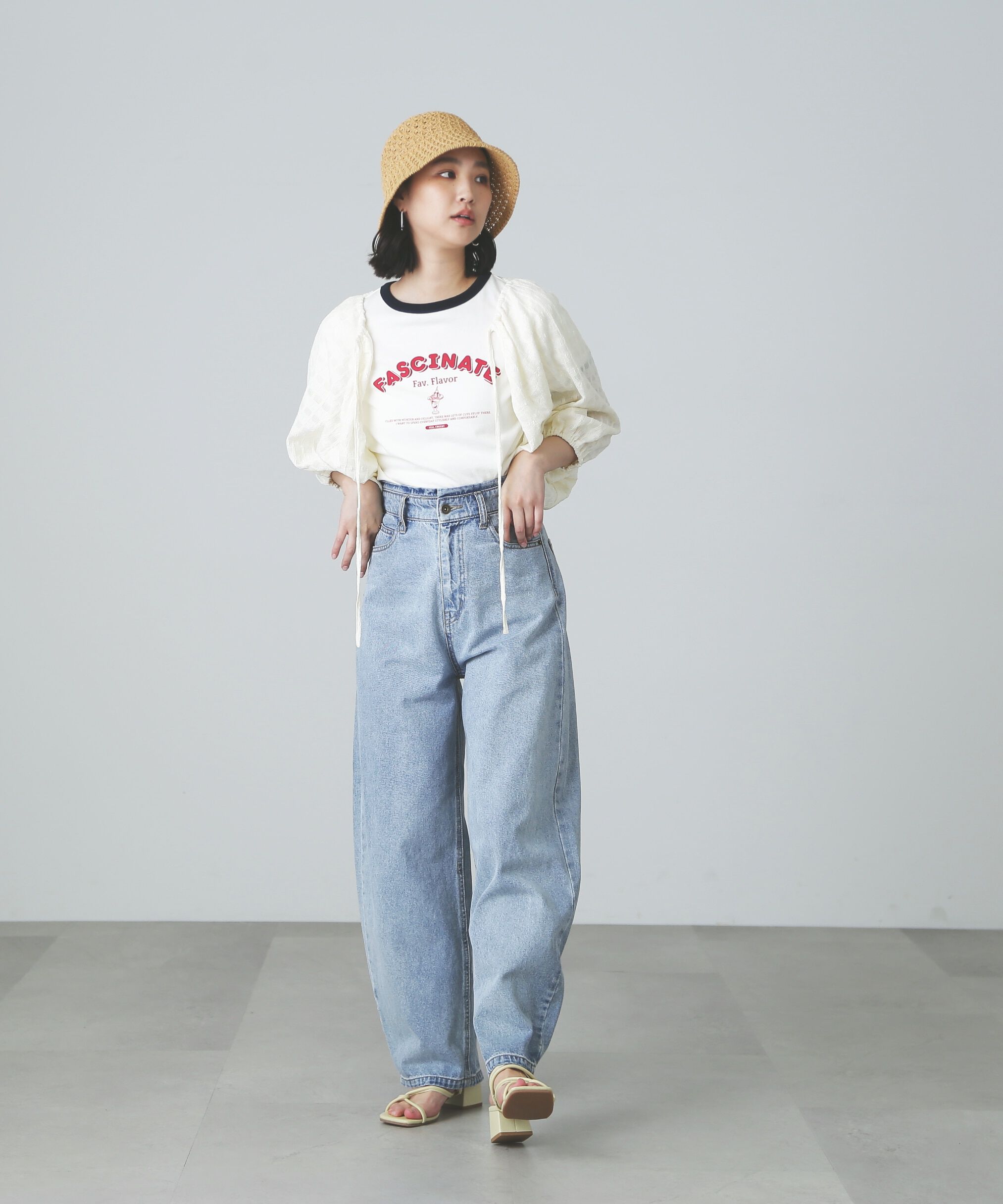  「ボリューム袖カットソーボレロ」|Tシャツ・カットソー|