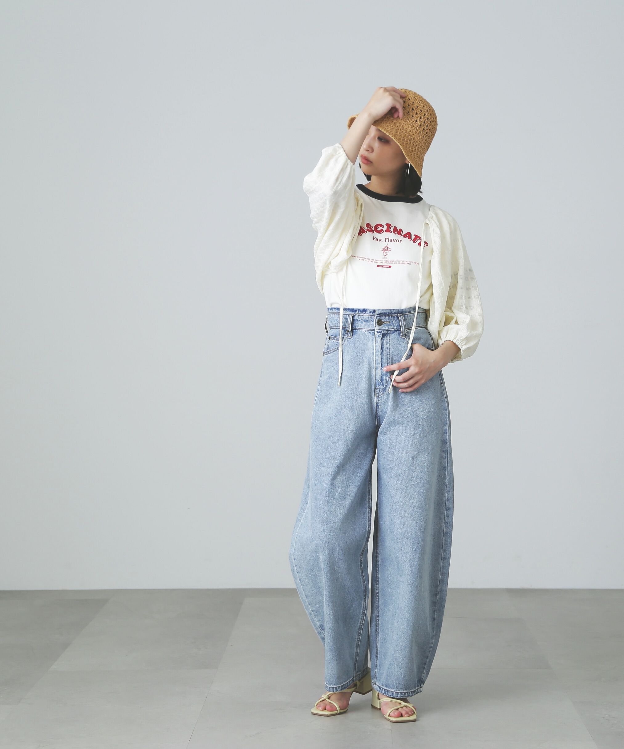  「ボリューム袖カットソーボレロ」|Tシャツ・カットソー|