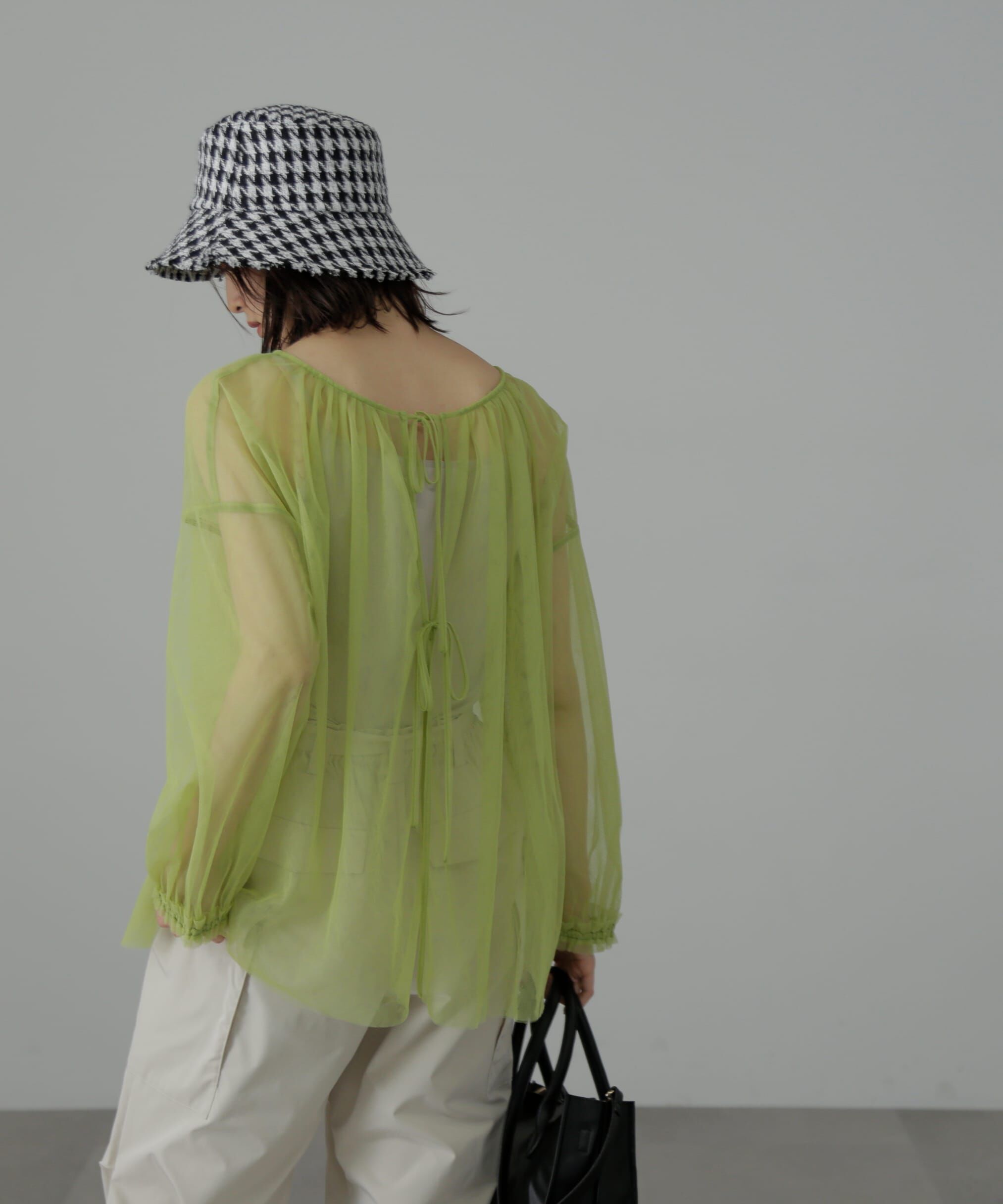  「チュール前後2Wayオーバーブラウス」|シャツ・ブラウス|